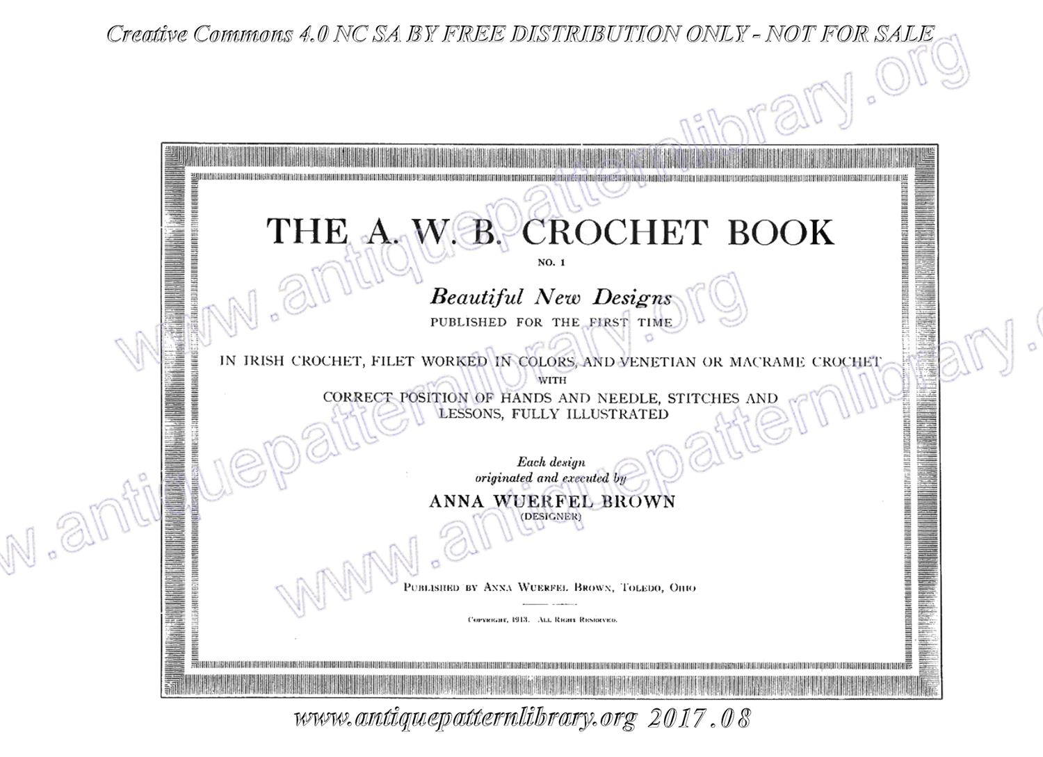 6-CH001 The A.W.B. Crochet Book No. 1