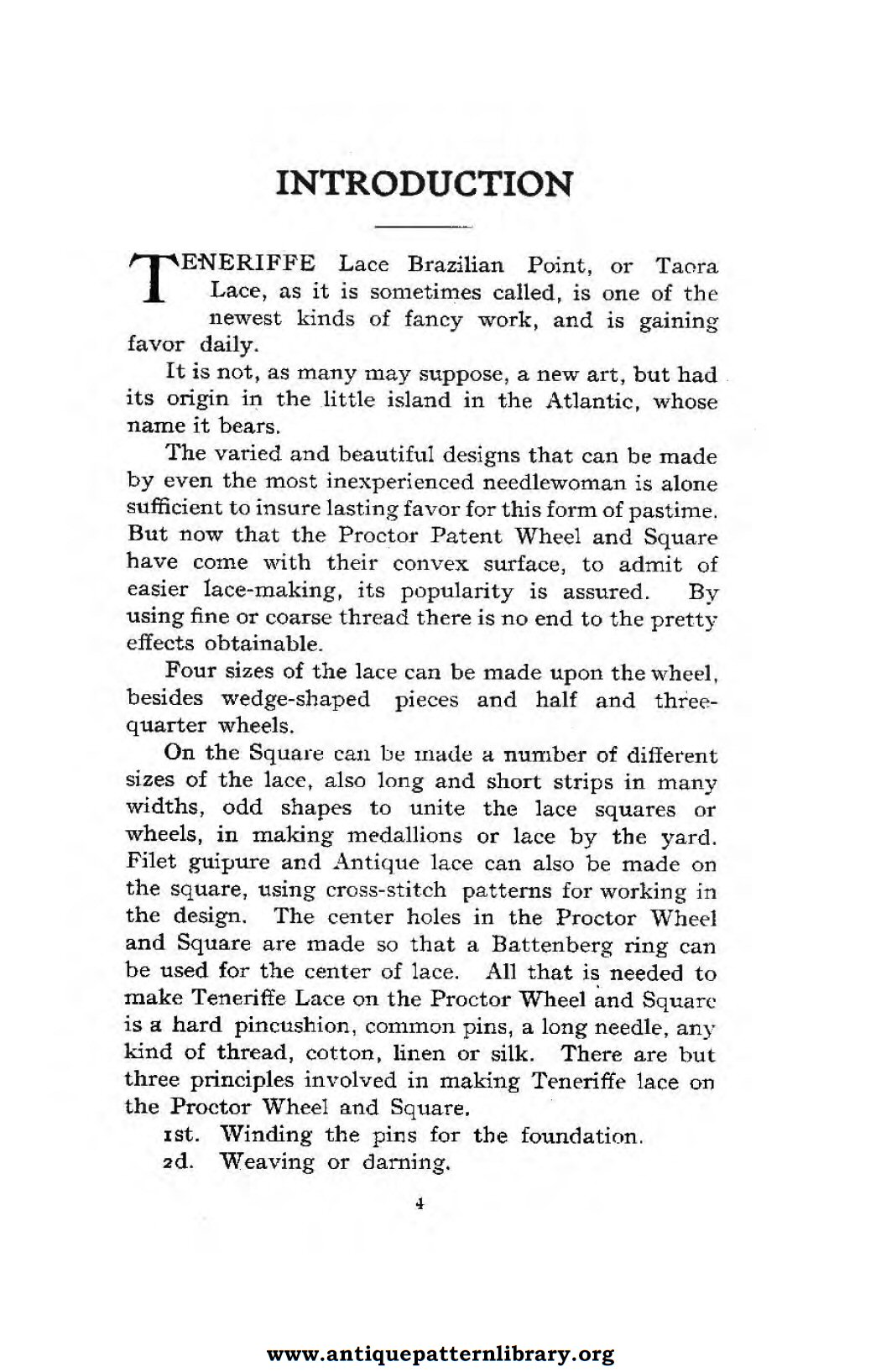 6-DA012 Booklet of Designs and Instructions for Making Teneriffe and Filet Lace.