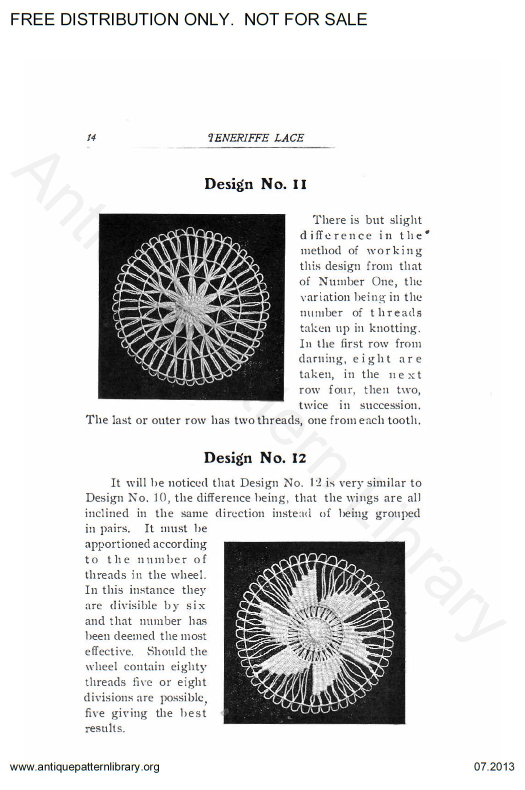 6-DS001 Teneriffe Lace Designs and Instructions.