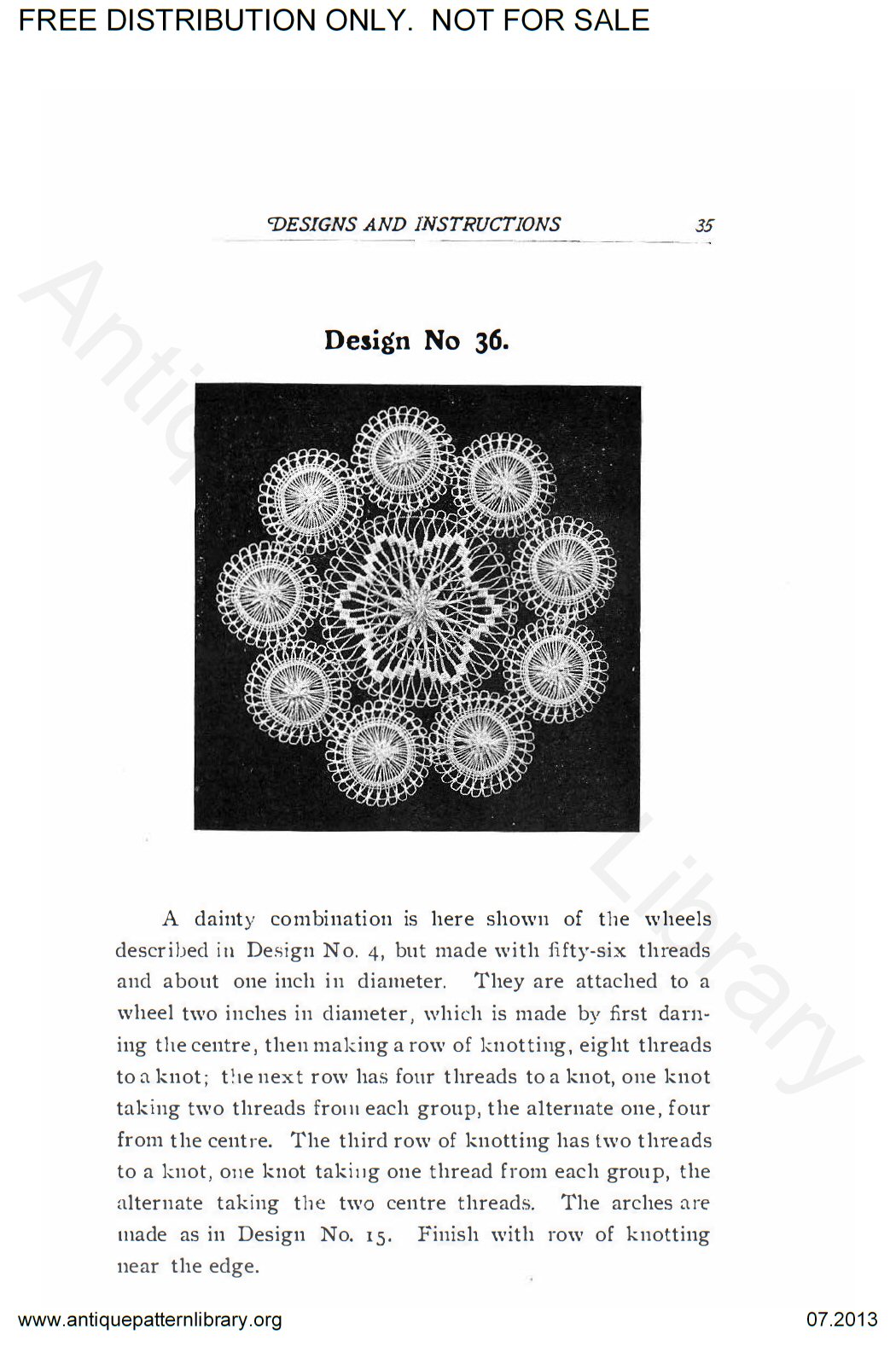 6-DS001 Teneriffe Lace Designs and Instructions.