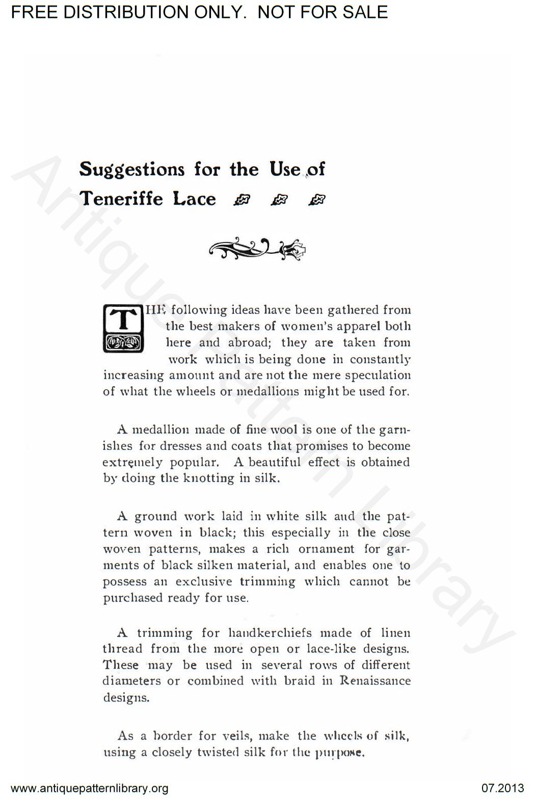 6-DS001 Teneriffe Lace Designs and Instructions.