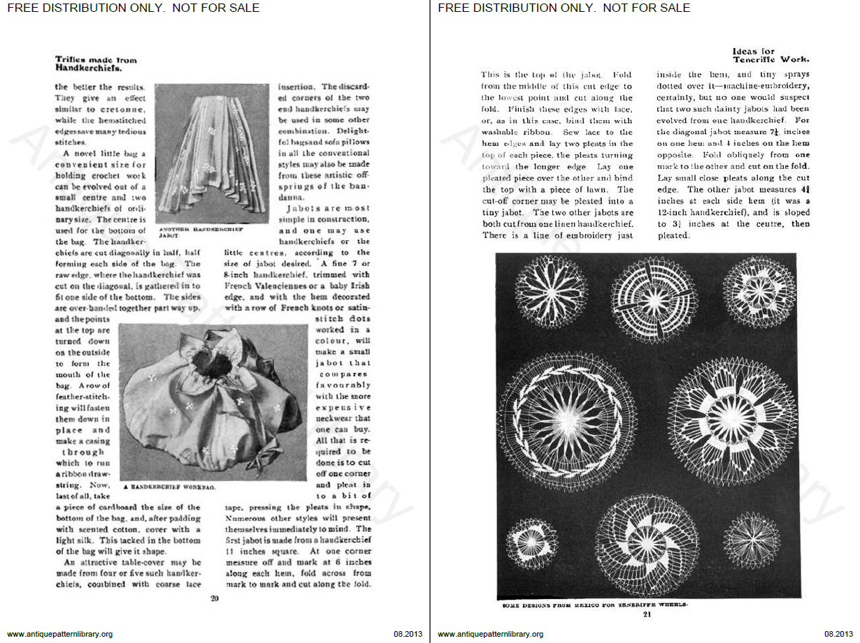 Trifles made from handkerchiefs (continued)