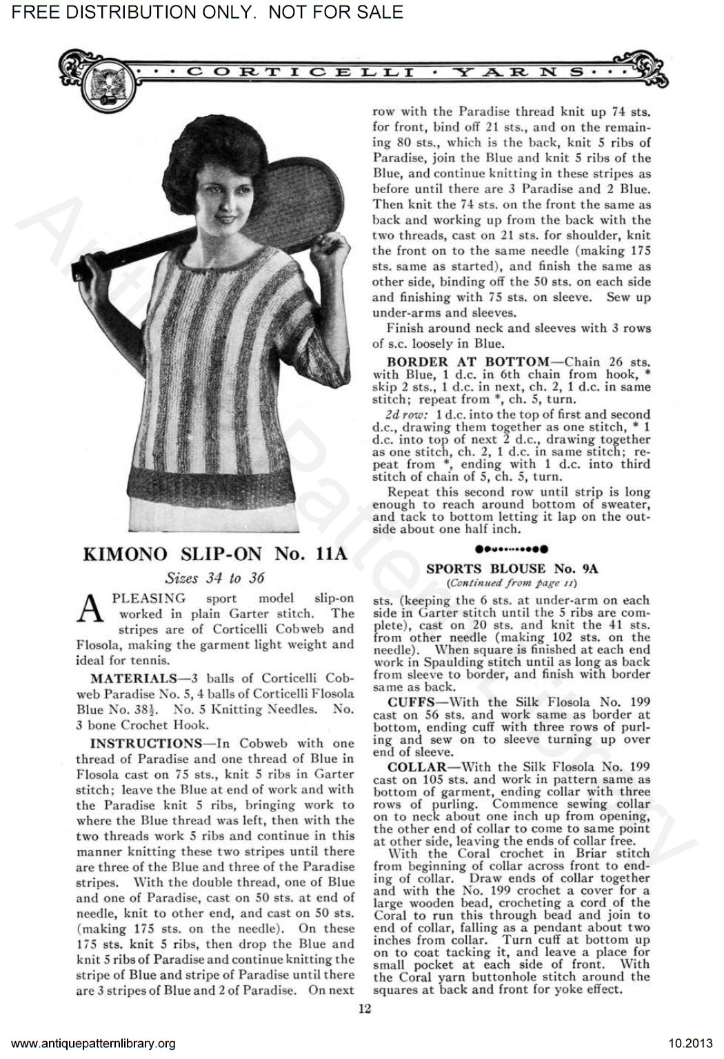 6-JA038 Corticelli Knitting and Crochet Book No. 18.