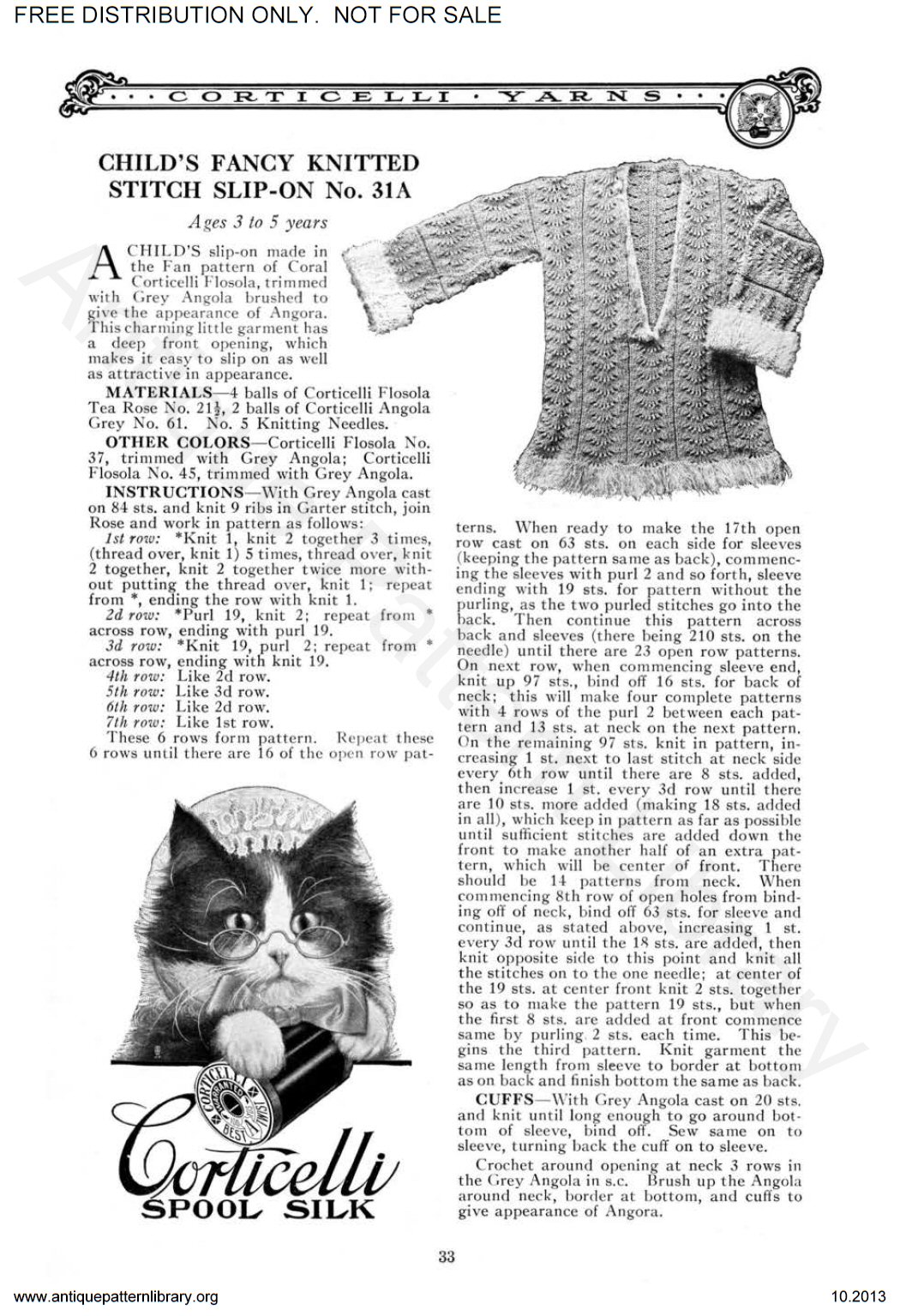 6-JA038 Corticelli Knitting and Crochet Book No. 18.