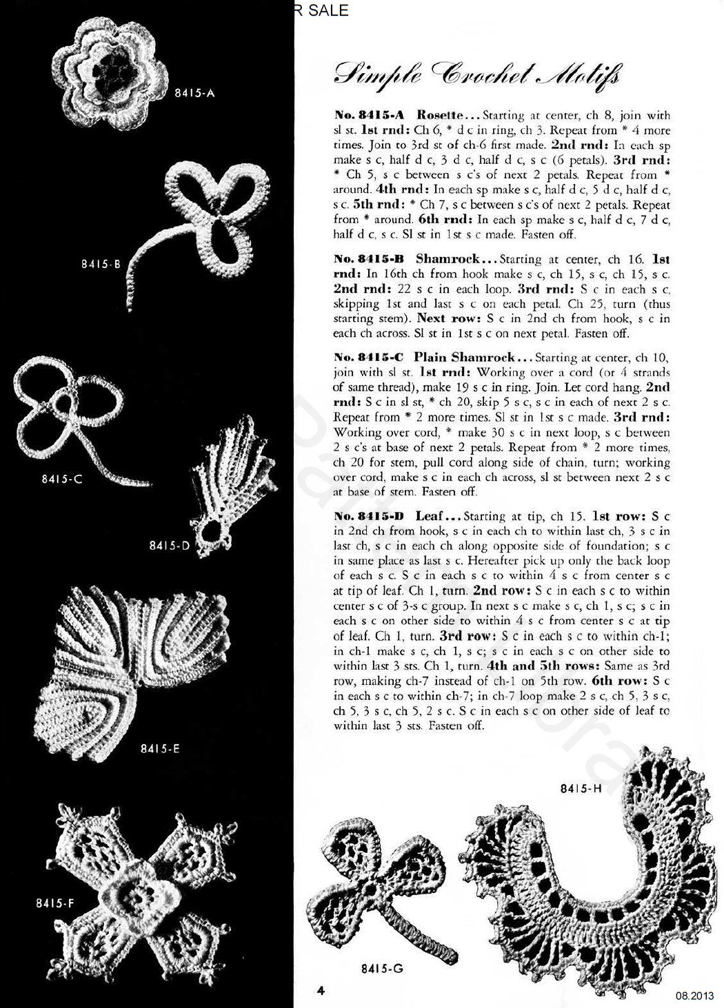 6-TA008 Irish Crochet Lace Book No. 132