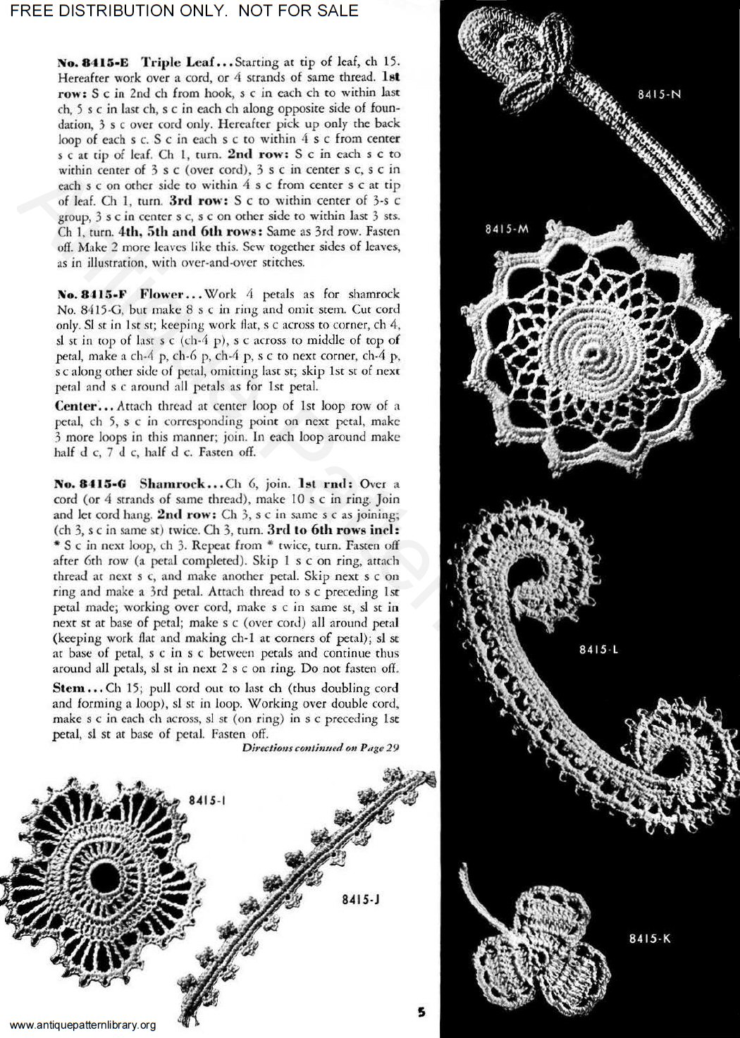 6-TA008 Irish Crochet Lace Book No. 132