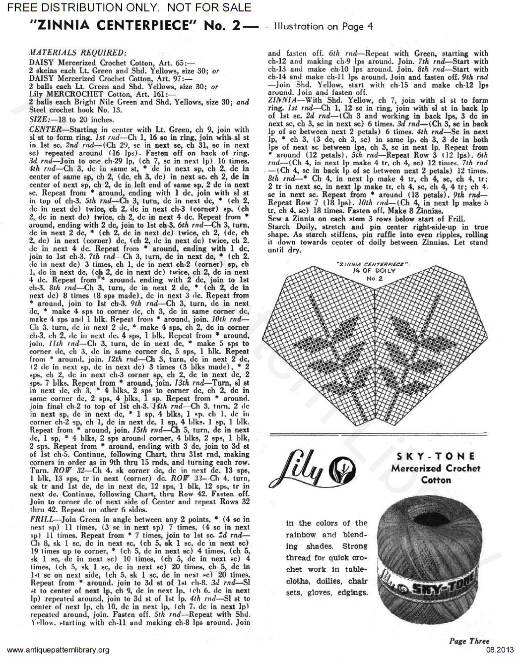 6-TA010 Lily Doilies Design Book No. 67