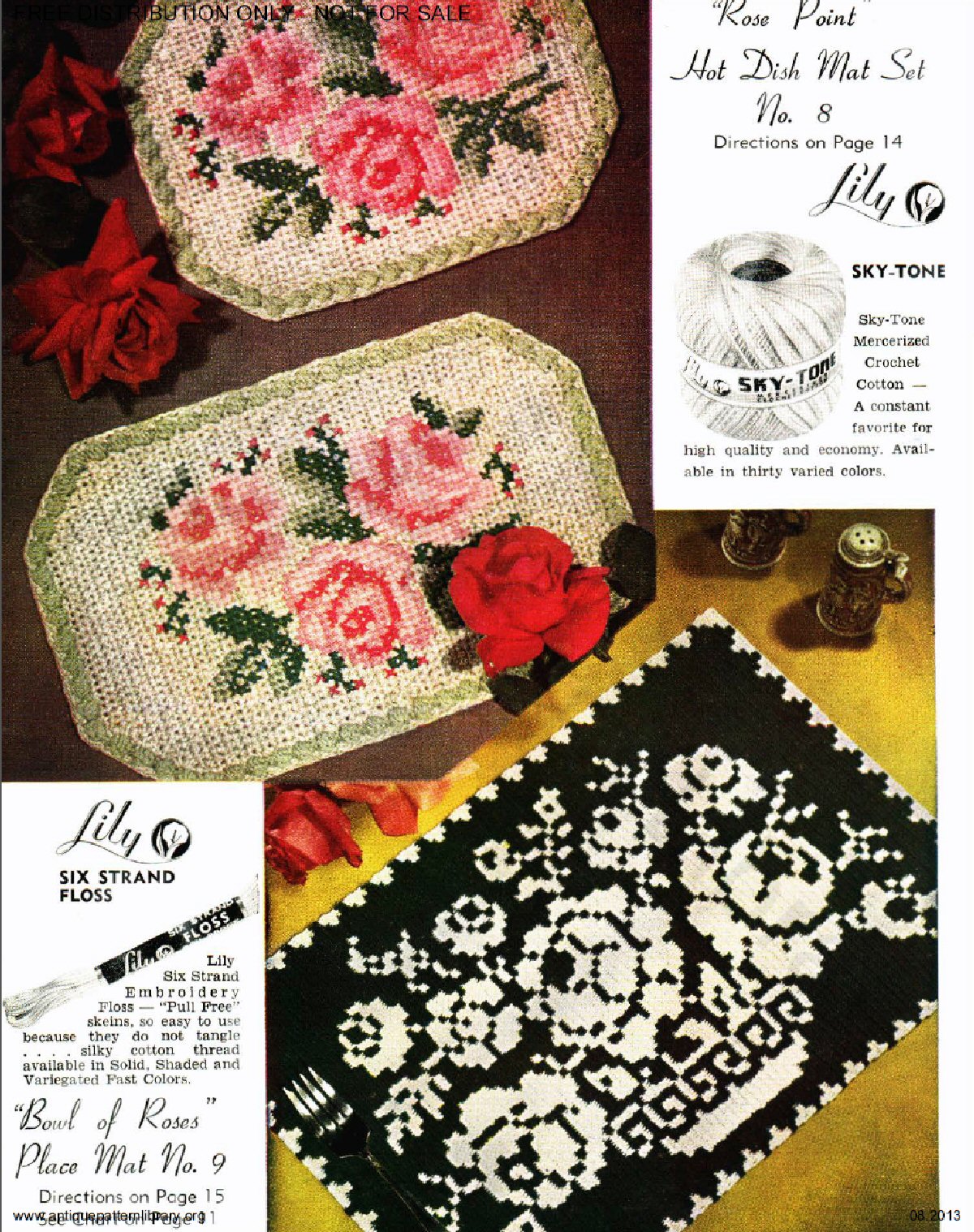 6-TA011 Lily Crochet Design Book No. 71 Roses in Crochet