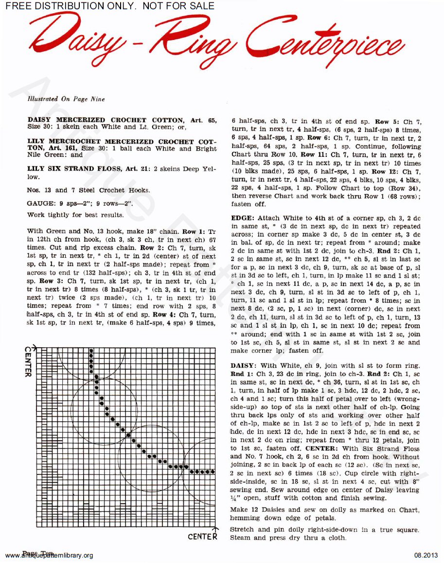 6-TA013 Lily 82 Embossed Crochet