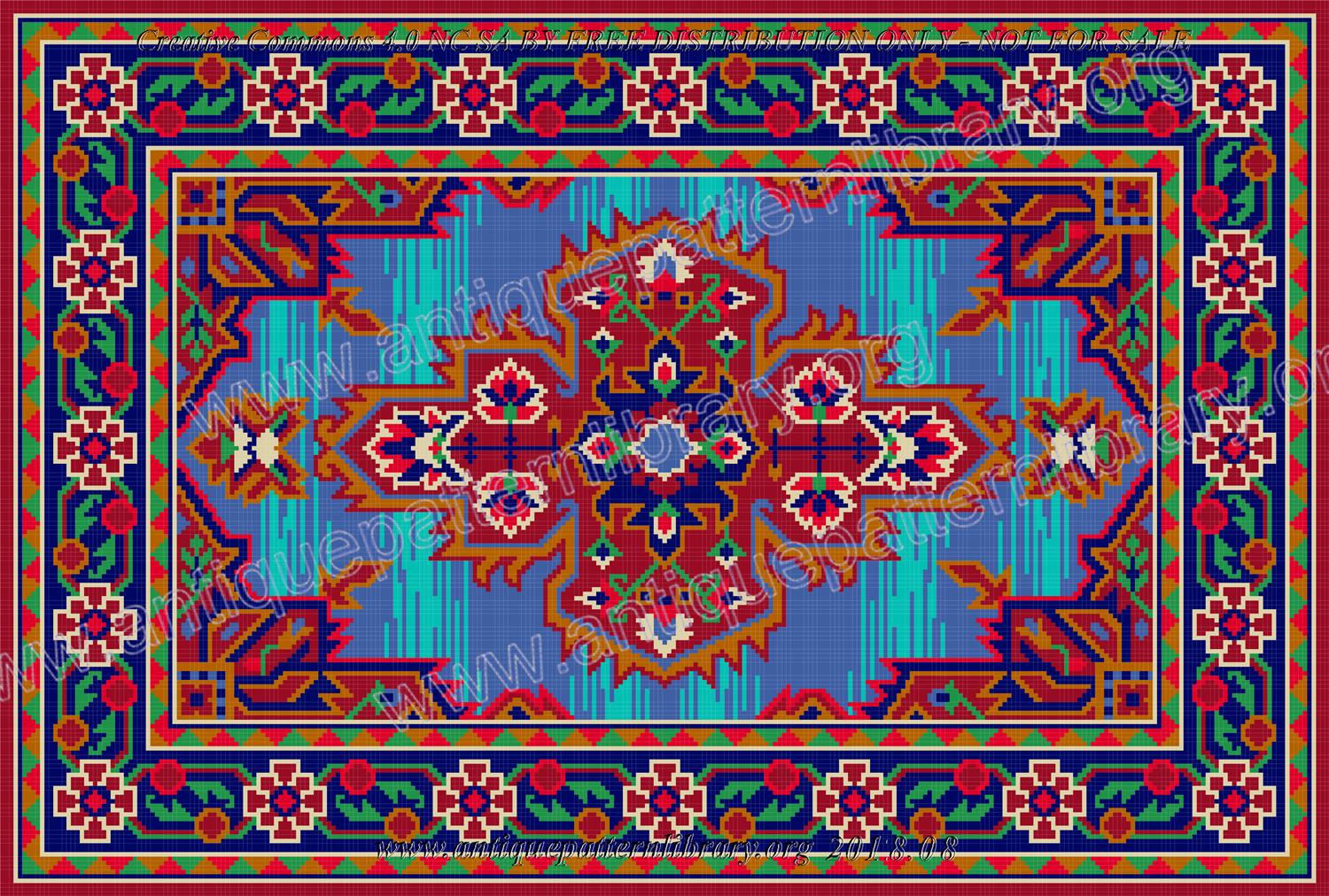 A-MH002 Tapestry design with blue stripes