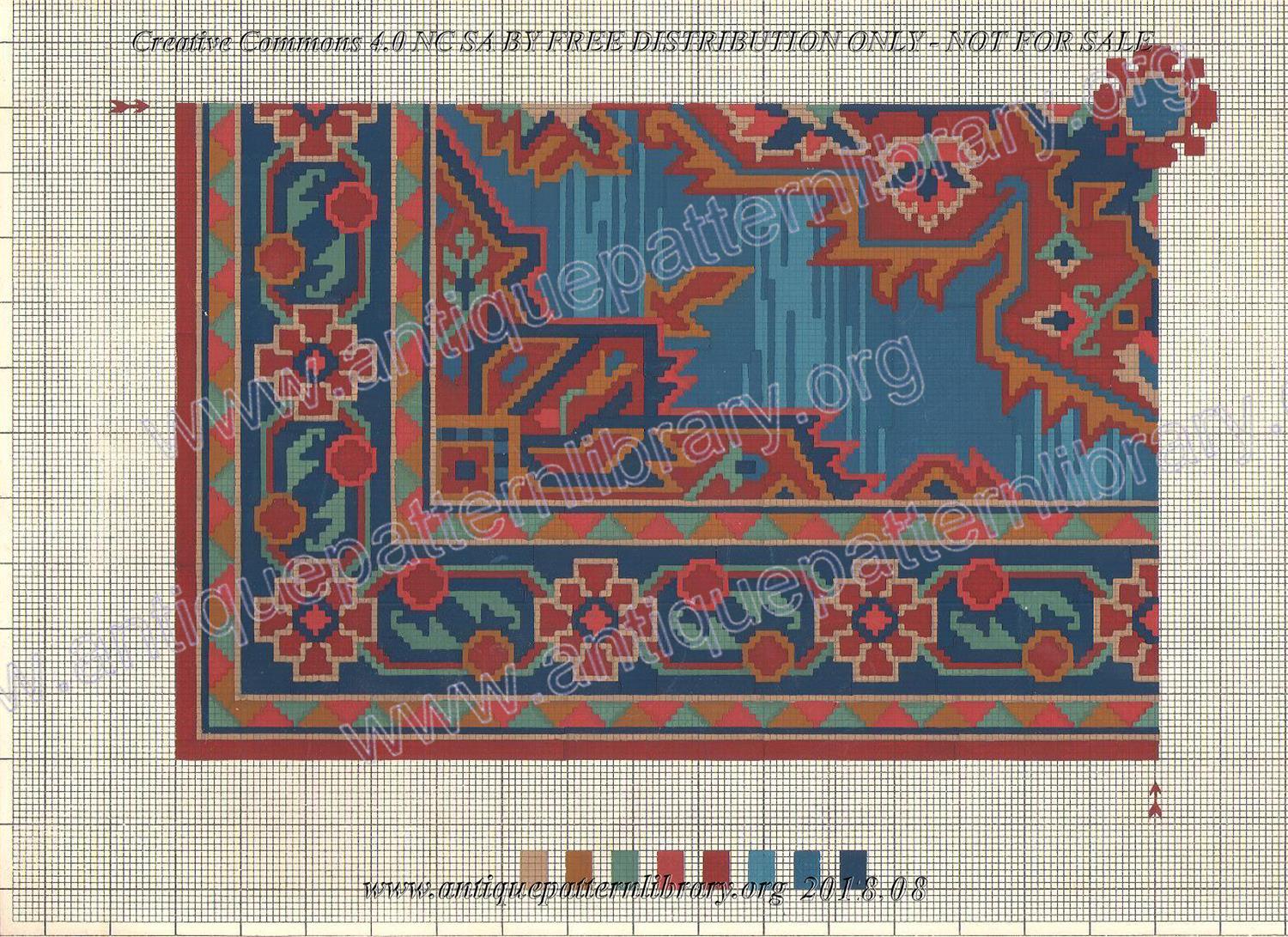 A-MH002 Tapestry design with blue stripes