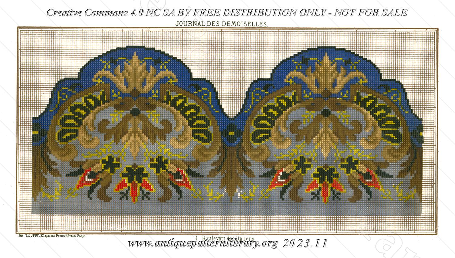 A-MH061 Valance in shades of blue and brown
