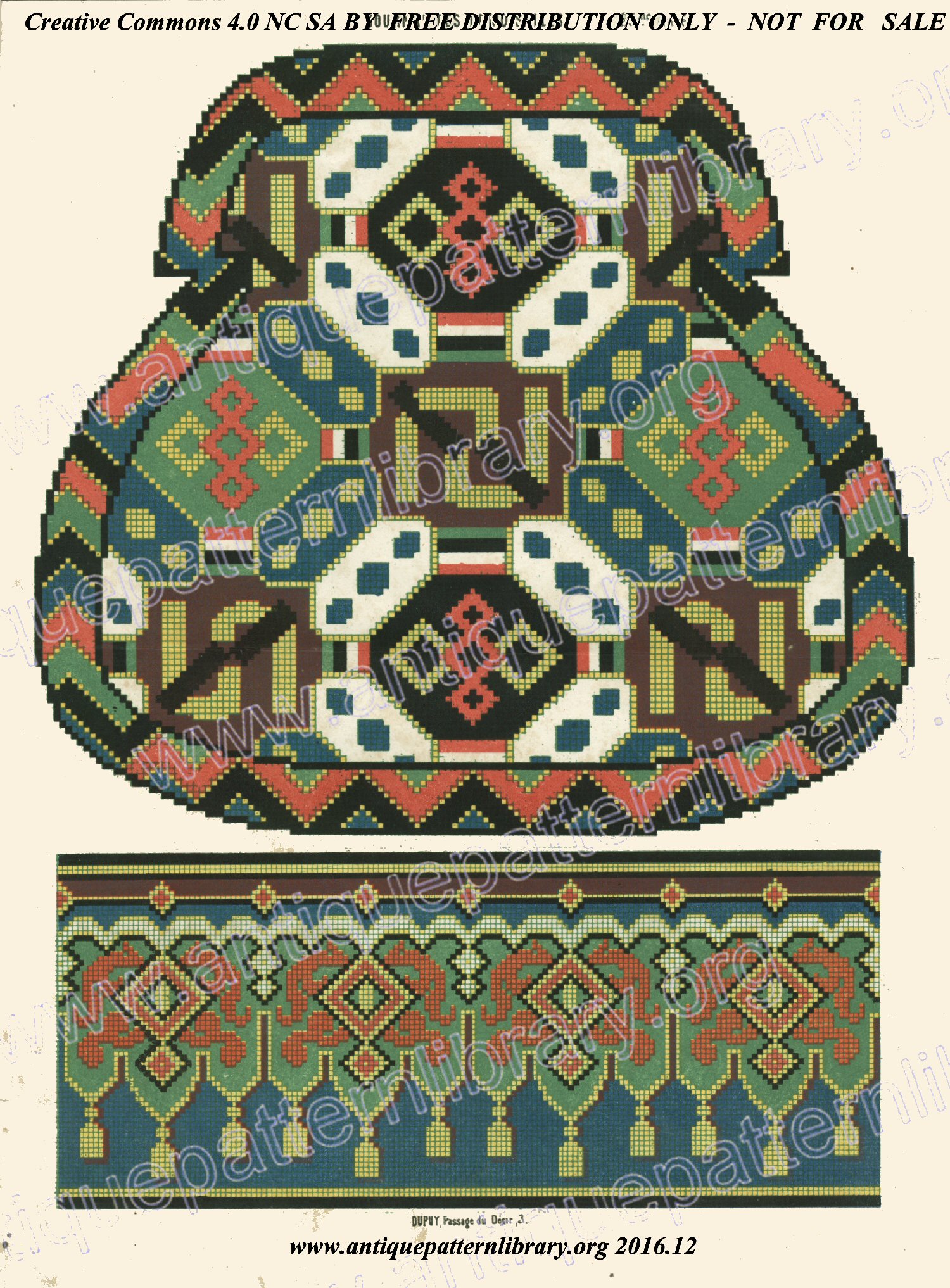 A-MH099 Purse and border pattern