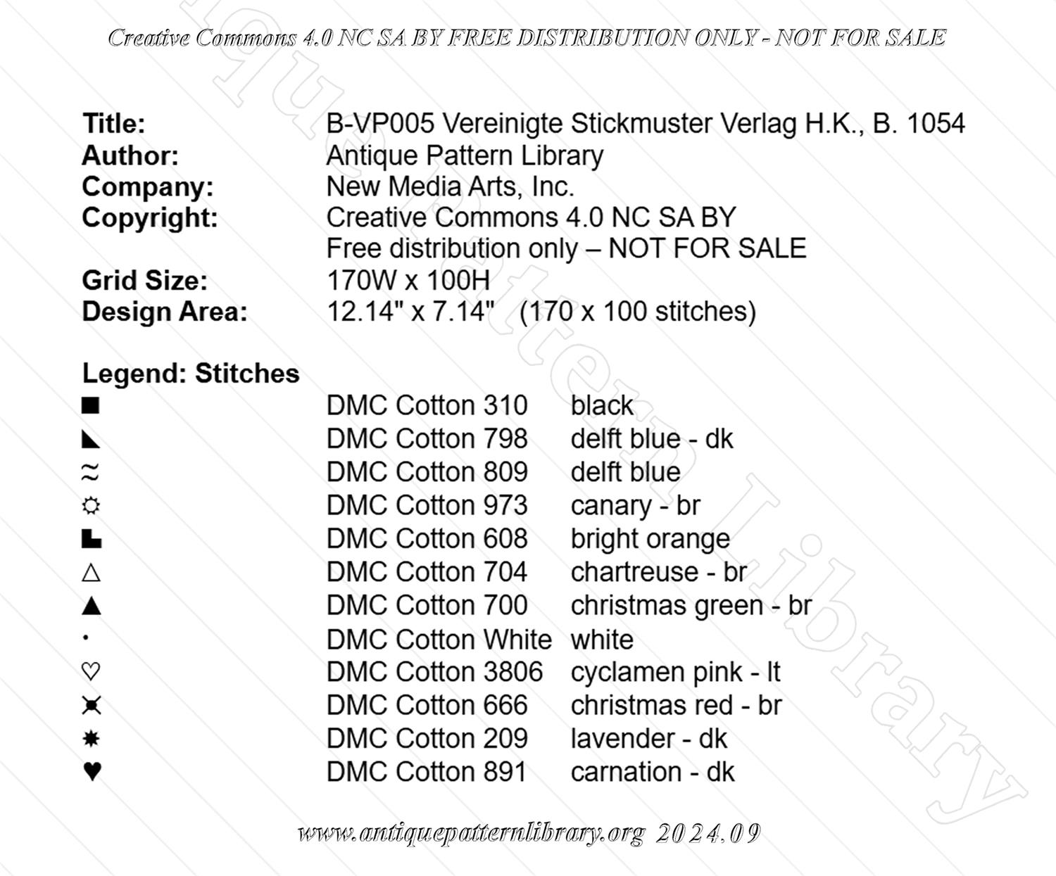 B-VP005 Pattern 1054b