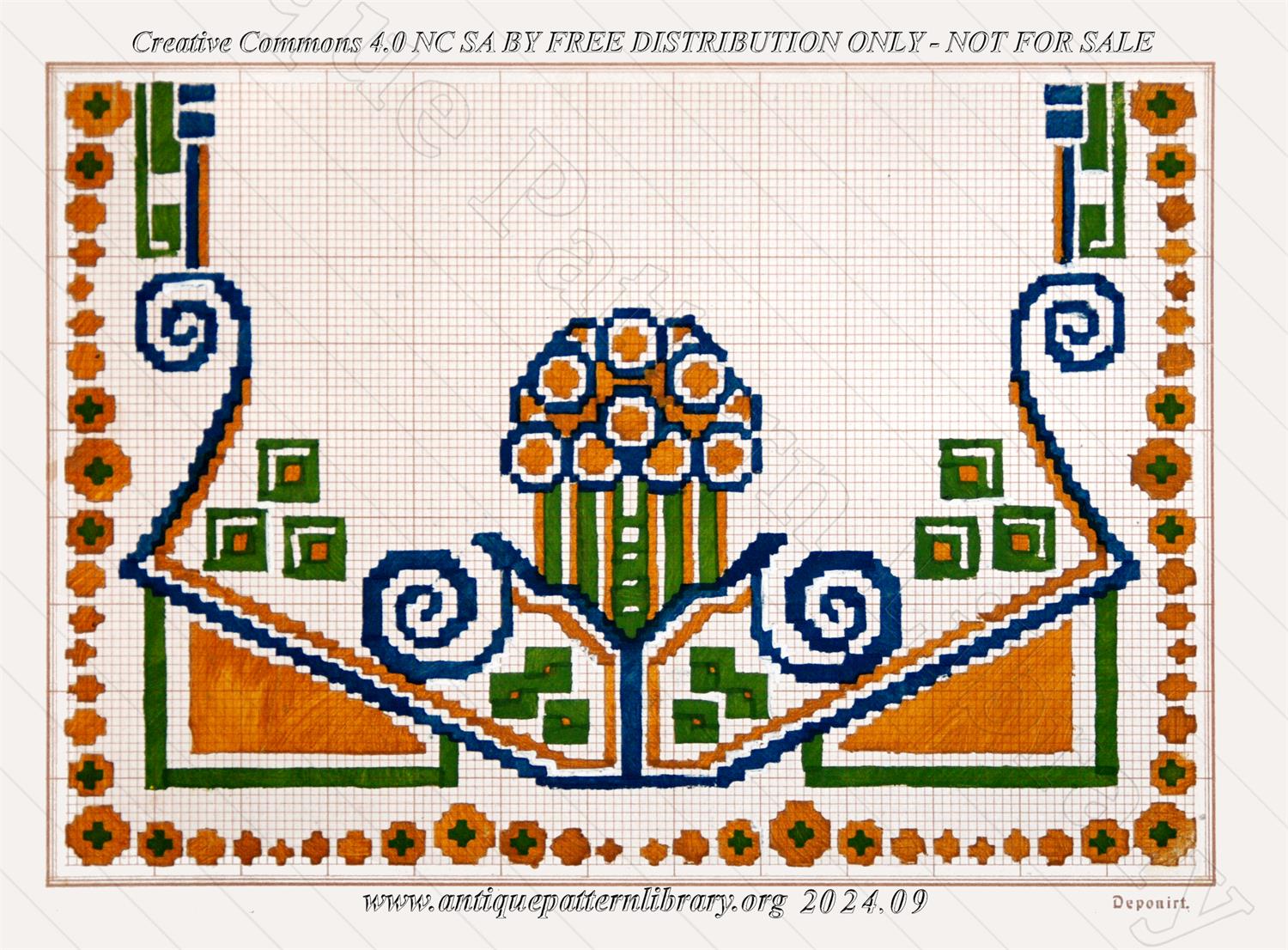 B-VP017 Art Deco half square