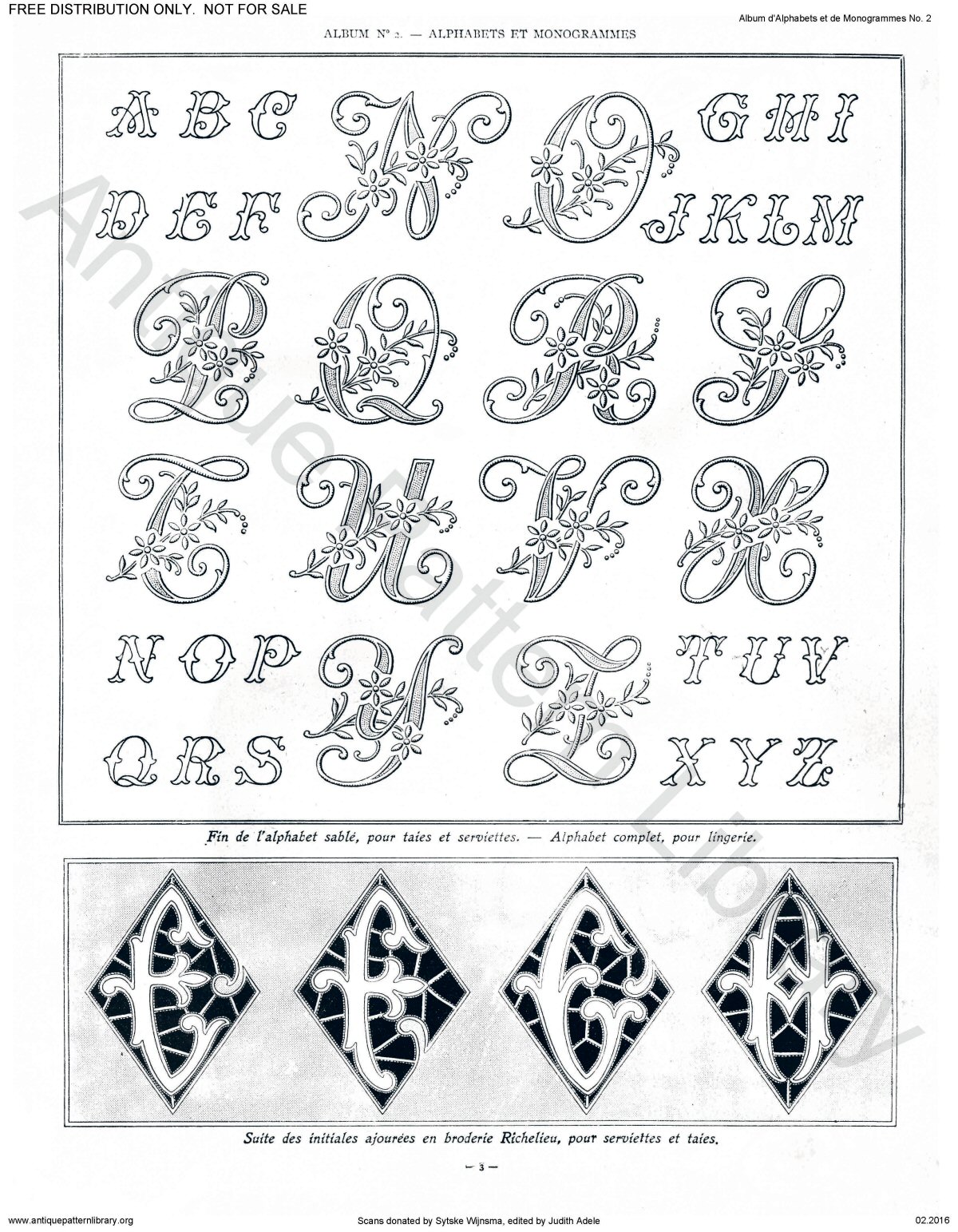 B-YS078 Album d'Alphabets et de Monogrammes No.2