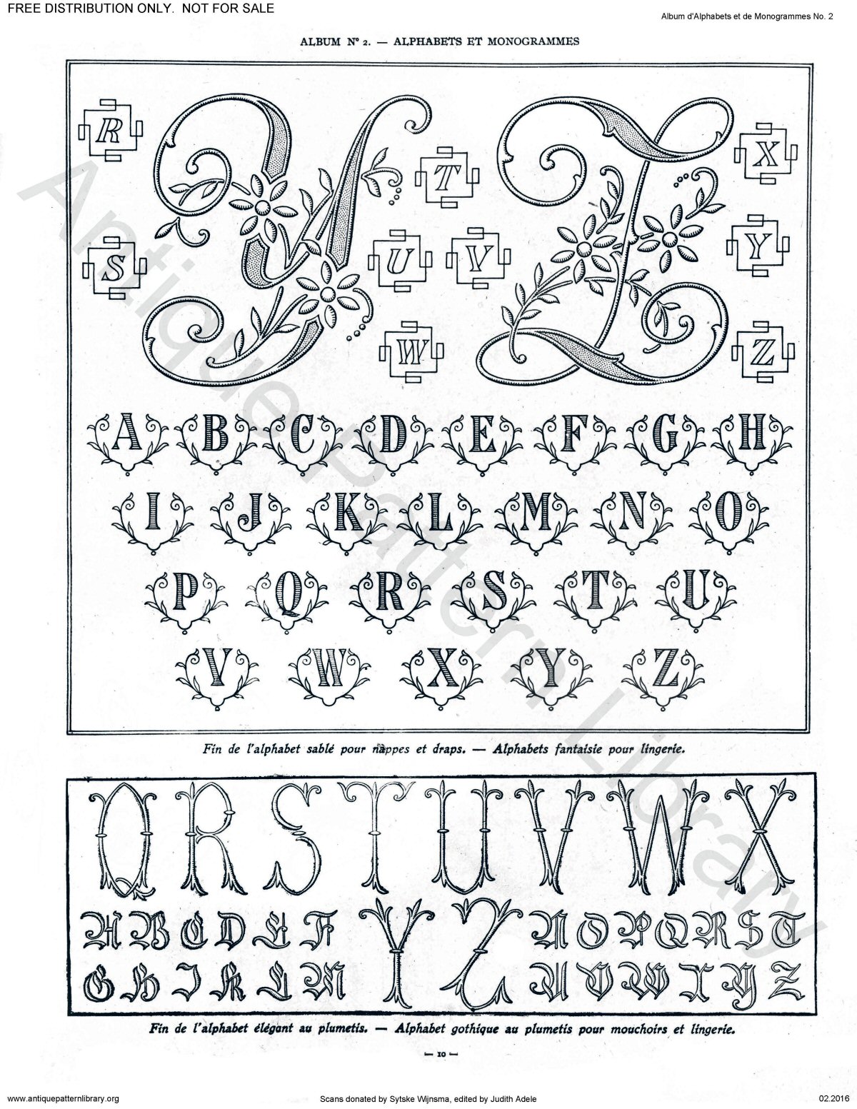 B-YS078 Album d'Alphabets et de Monogrammes No.2