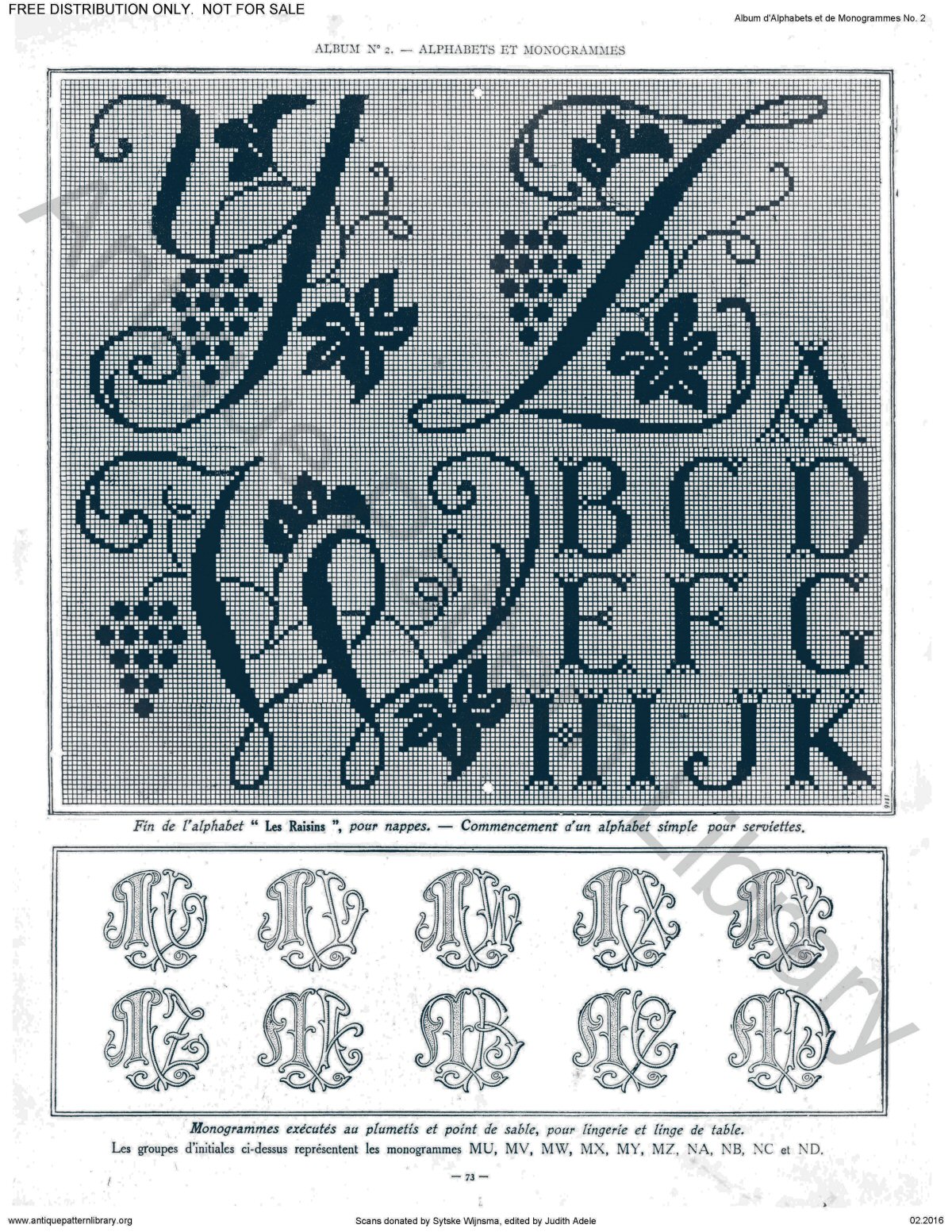 B-YS078 Album d'Alphabets et de Monogrammes No.2