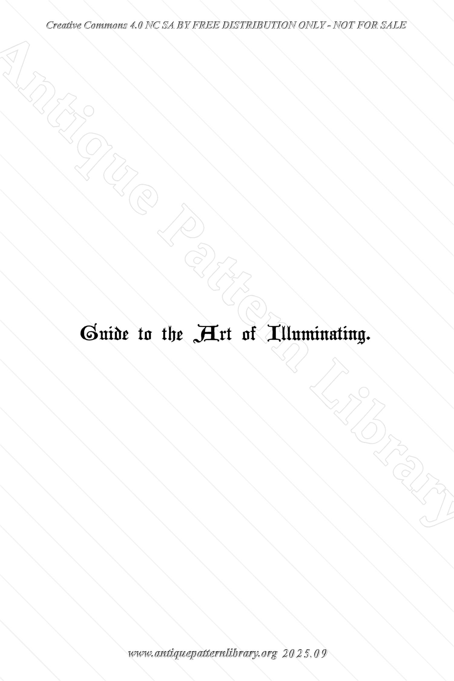 B-YS080 Guide to the Art of Illuminating on Vellum and Paper