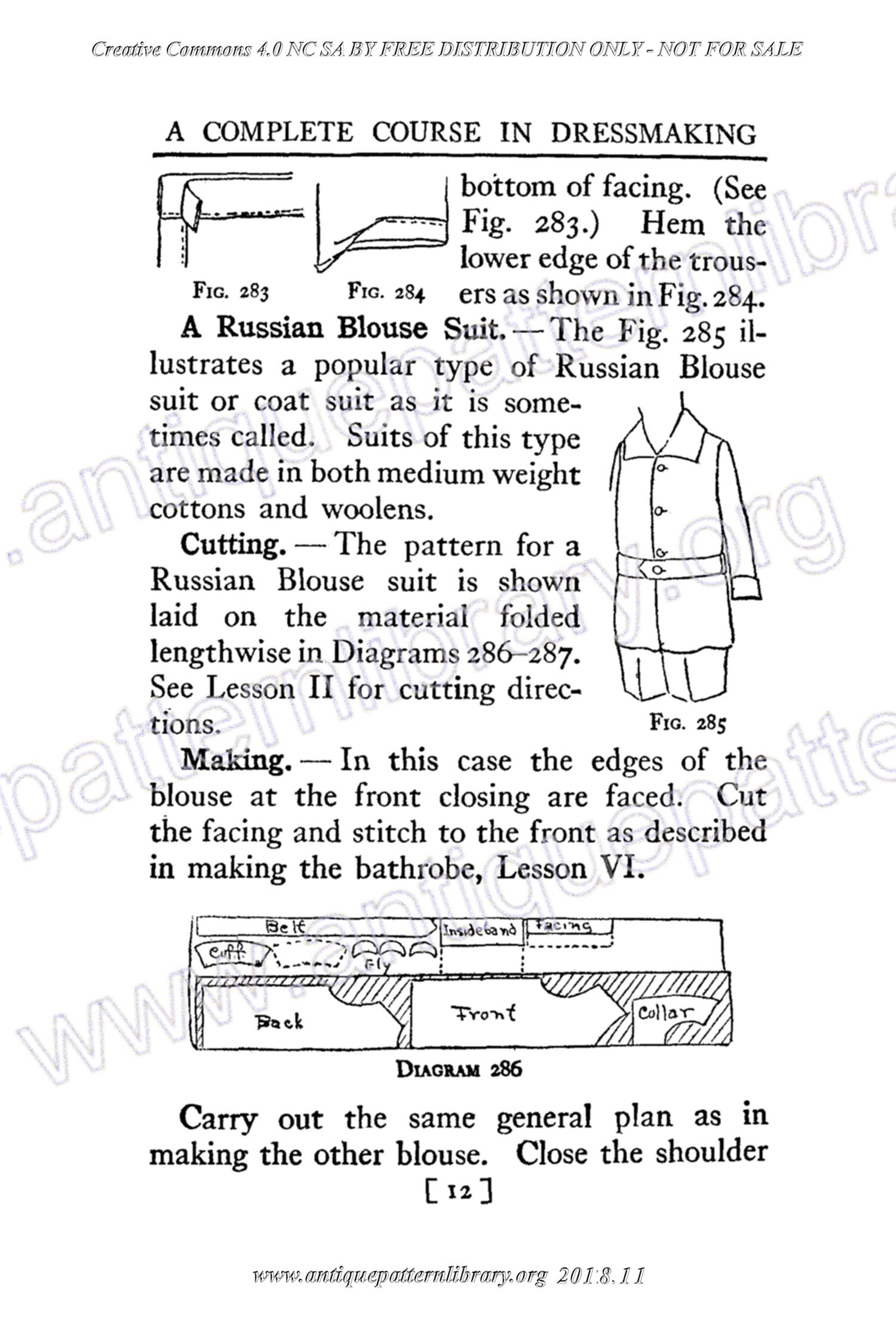 B-YS102 Complete Course in Dressmaking in Twelve Lessons: