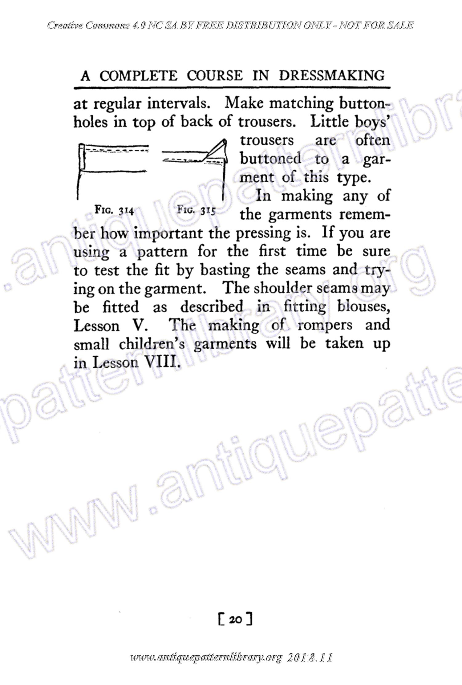 B-YS102 Complete Course in Dressmaking in Twelve Lessons: