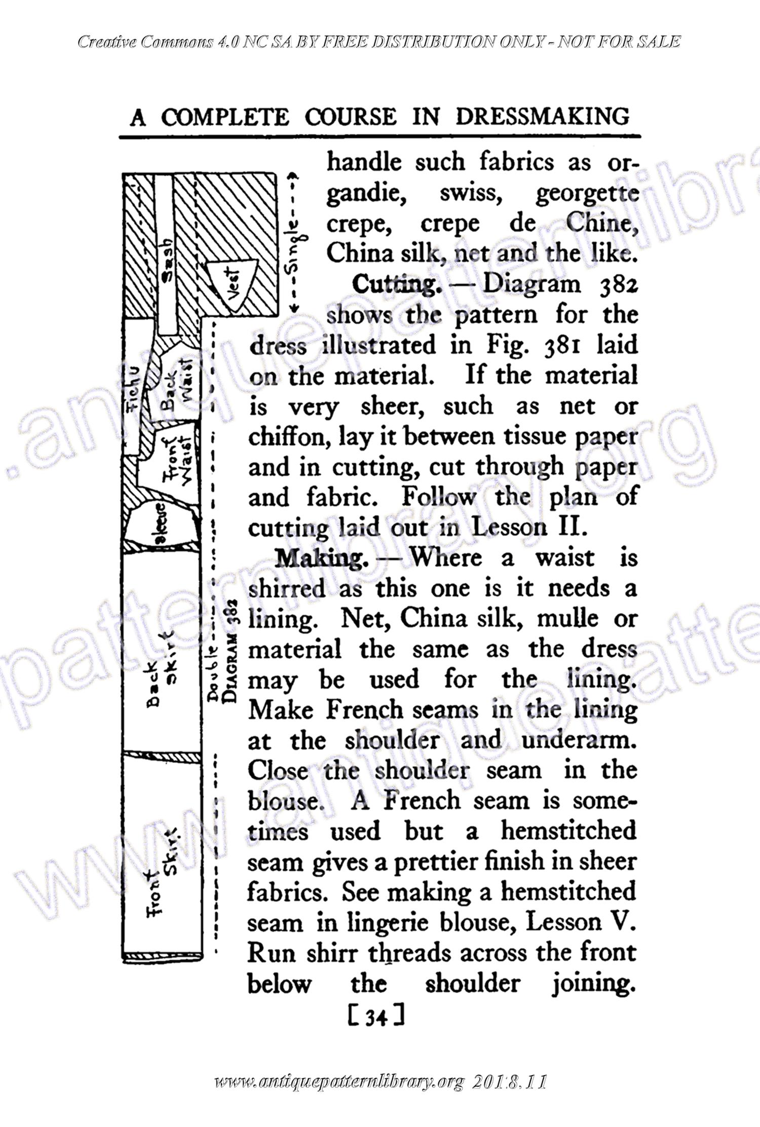 B-YS103 Complete Course in Dressmaking in Twelve Lessons: