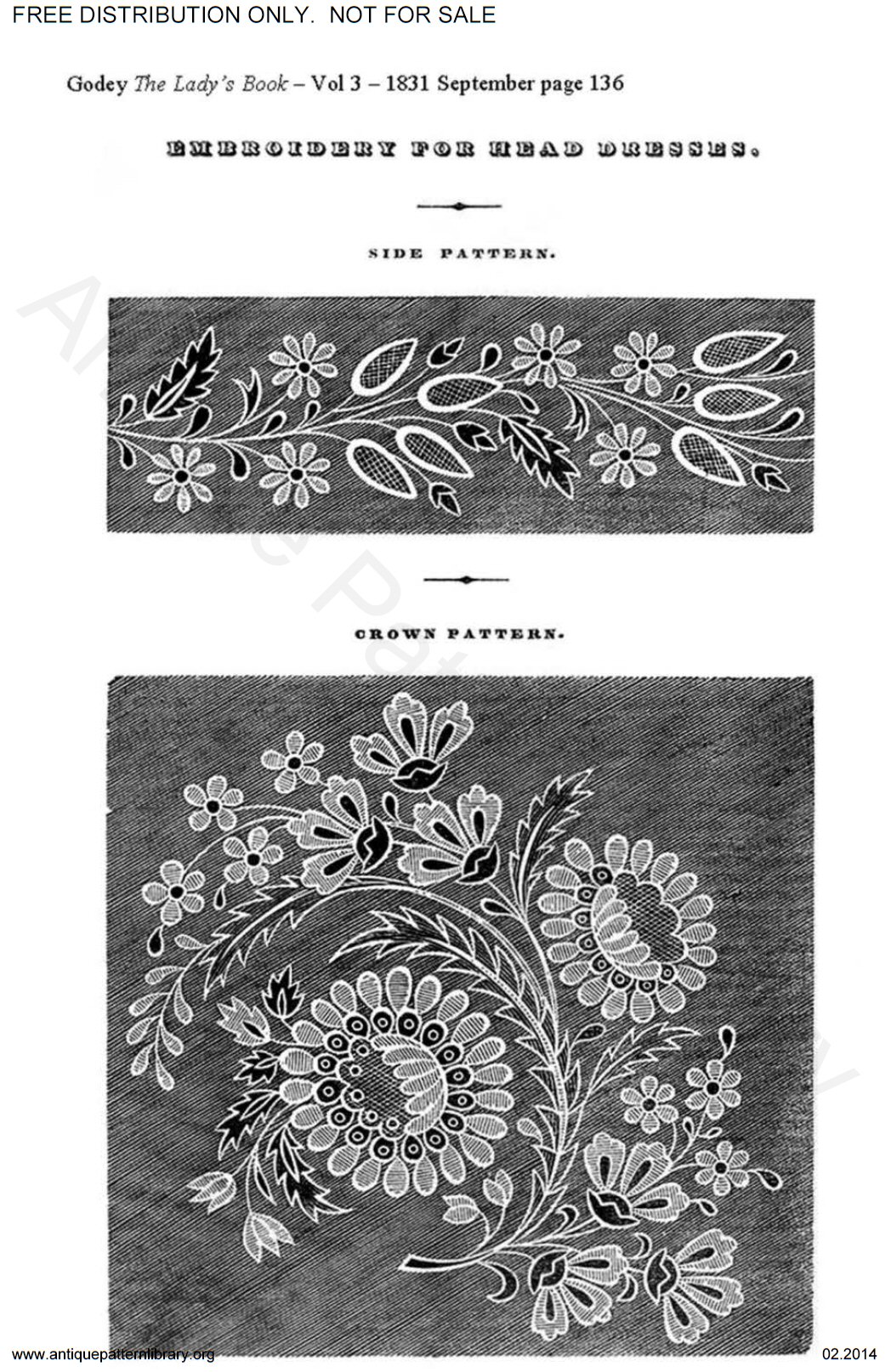 C-HW002 Godey's needlework patterns 