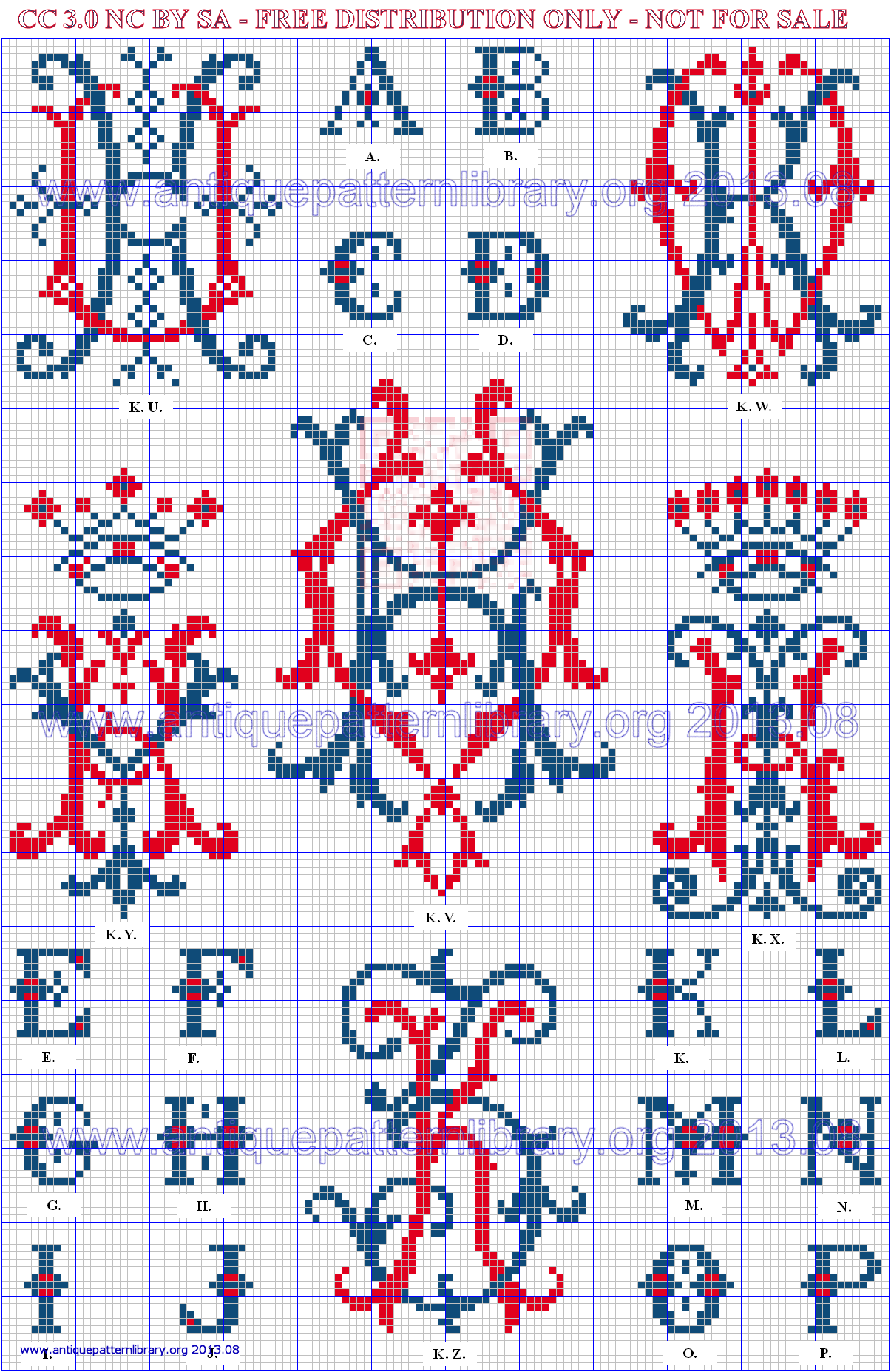 KU to KZ, alphabet #3 A to P, crowns