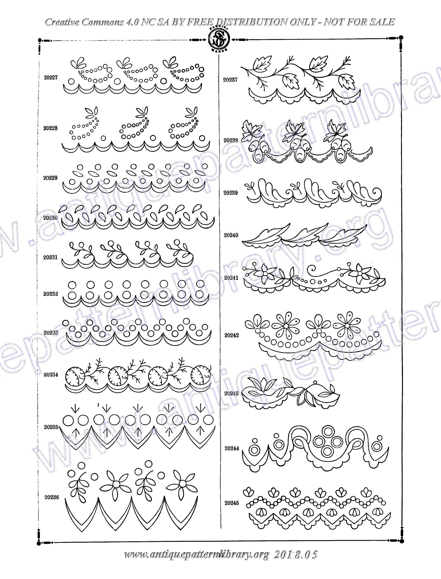 C-YS005 Stickerei Vordruk-Stempel