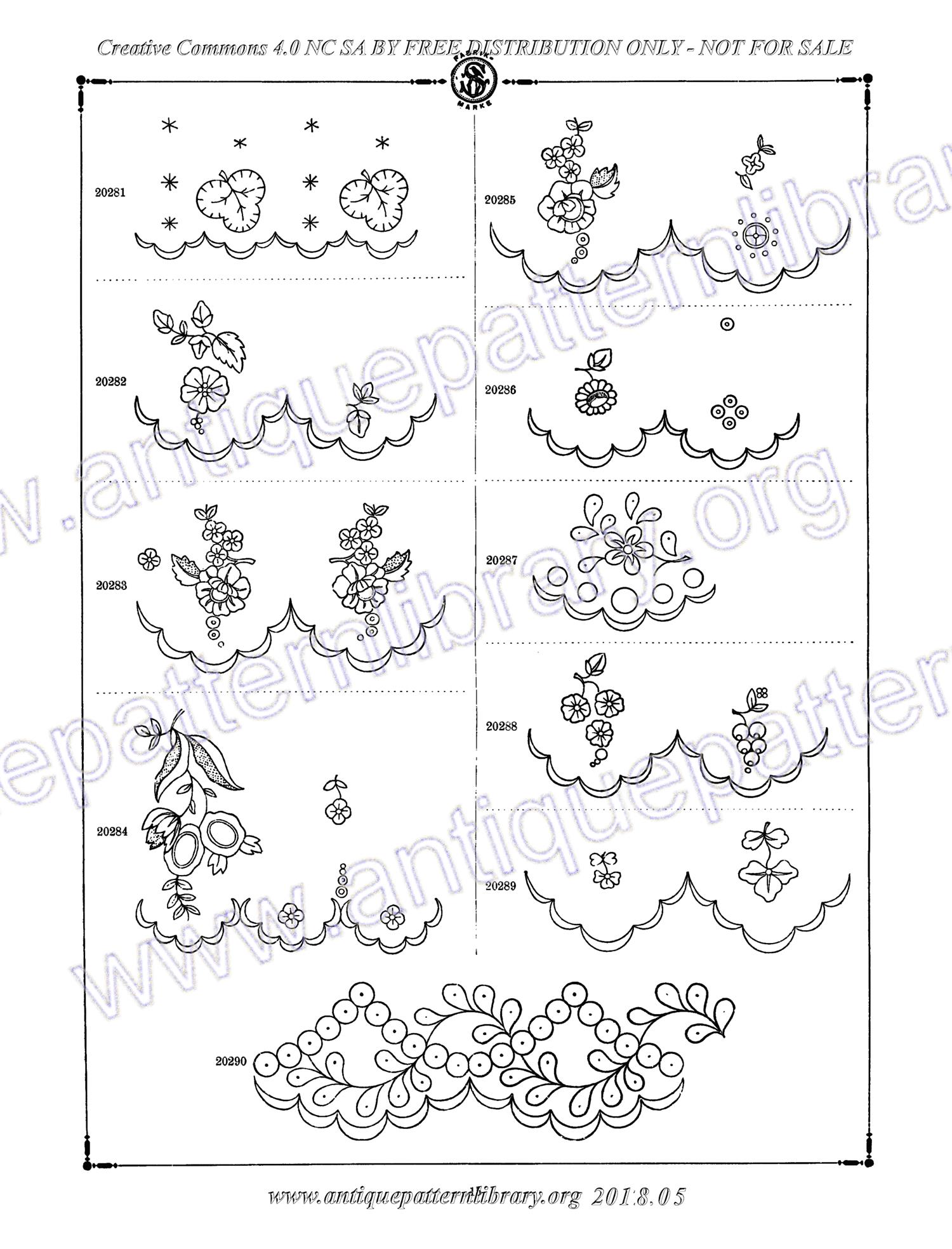 C-YS005 Stickerei Vordruk-Stempel