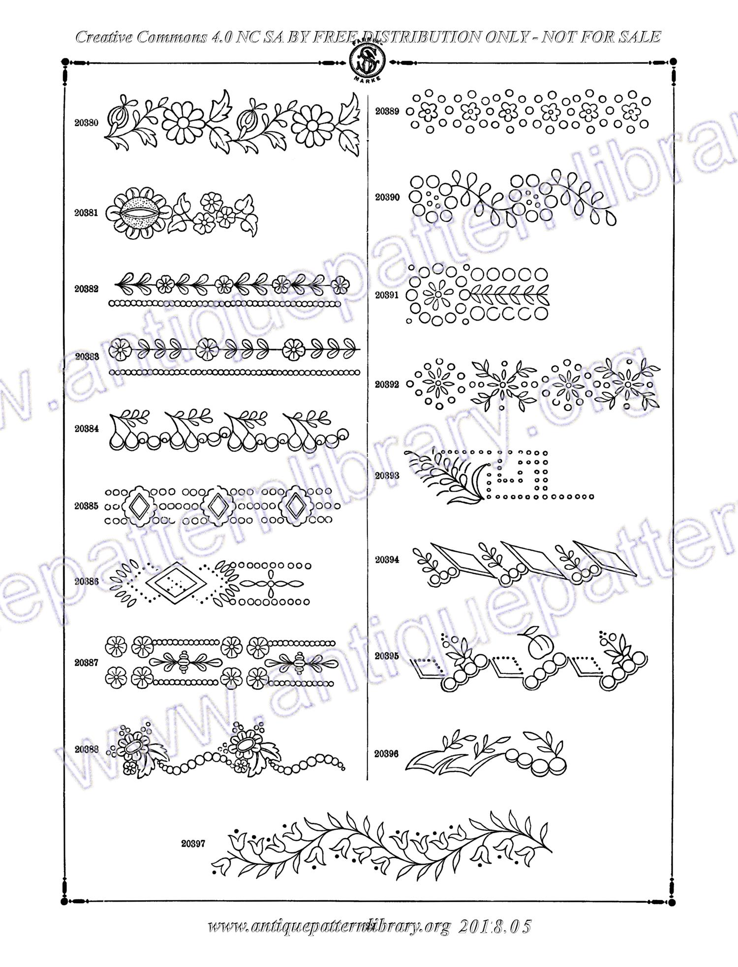 C-YS005 Stickerei Vordruk-Stempel