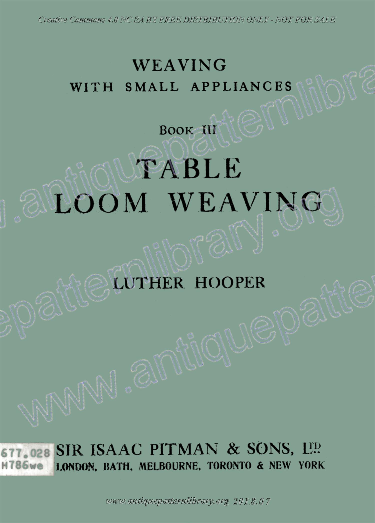 C-YS067 Book III - The Table Loom