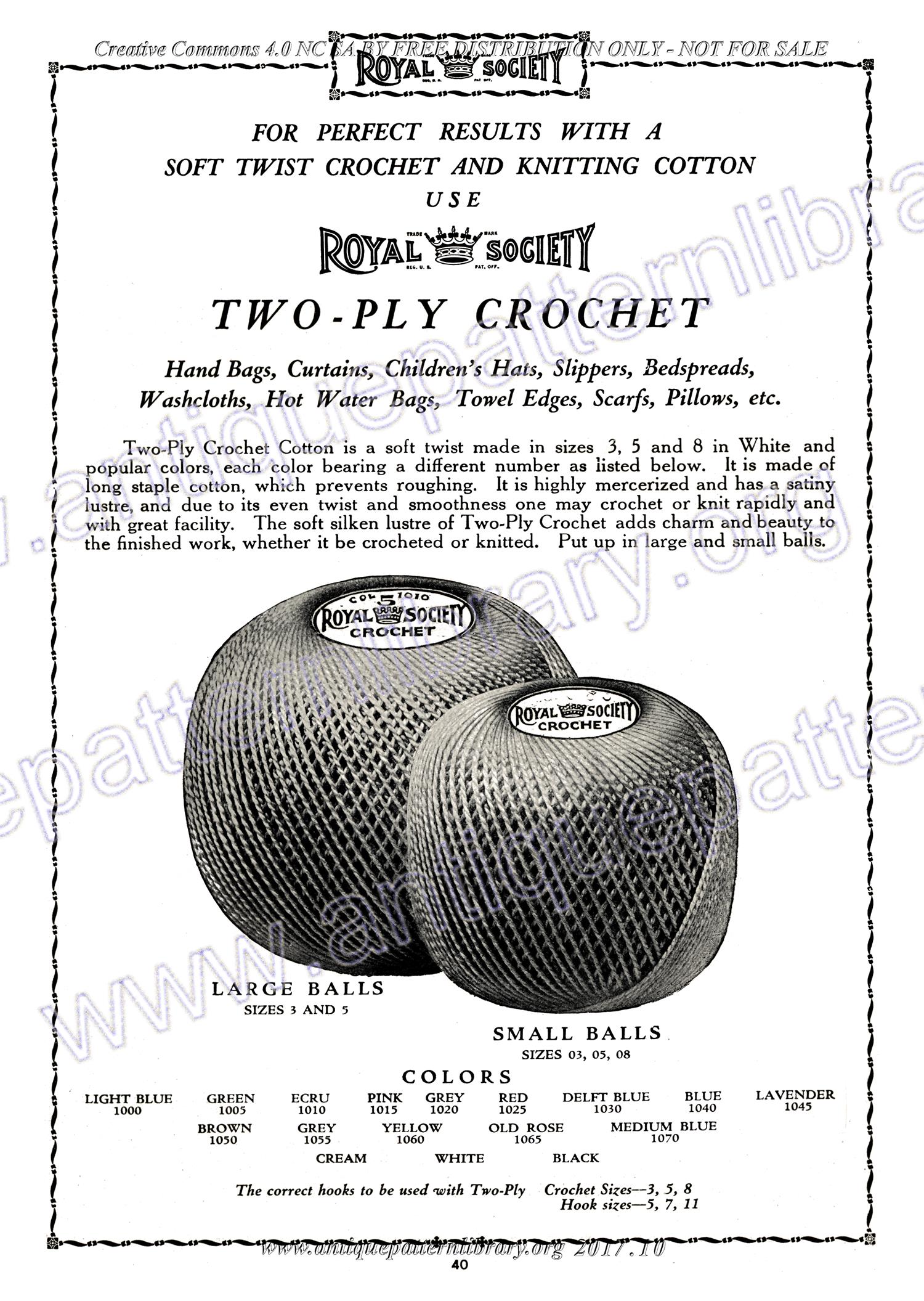 D-SW011 Royal Society Crochet No. 14 Knitting