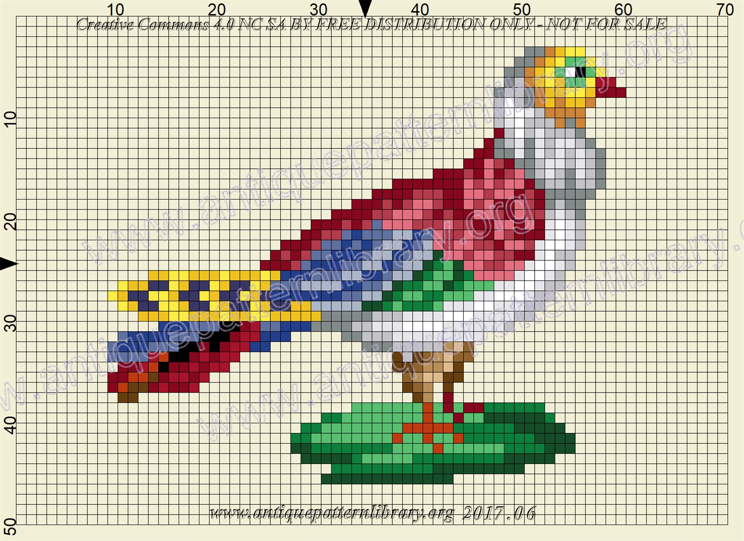 D-YS056 Colorful bird motif