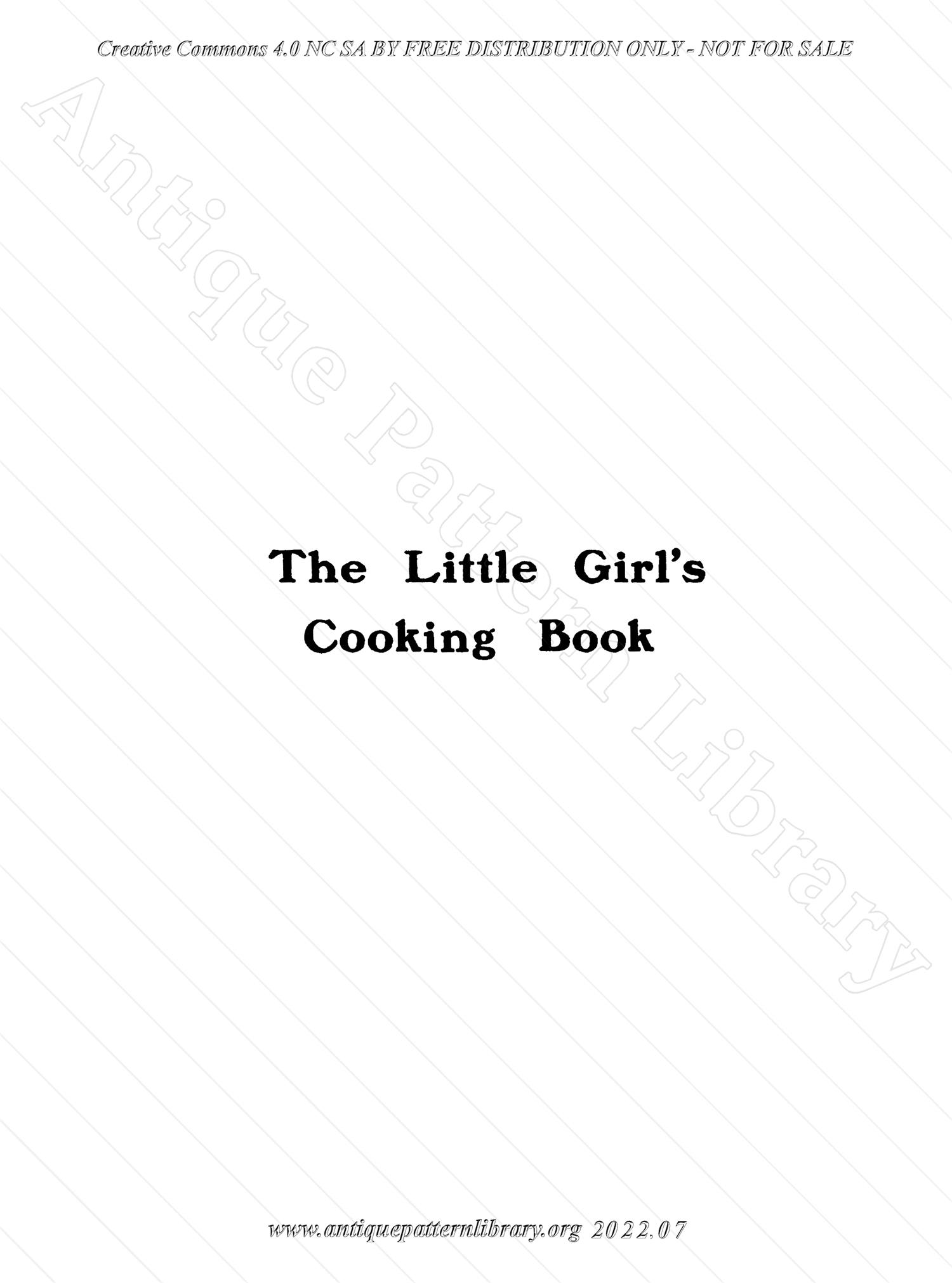 D-YS069 The Little Girl's Cooking Book