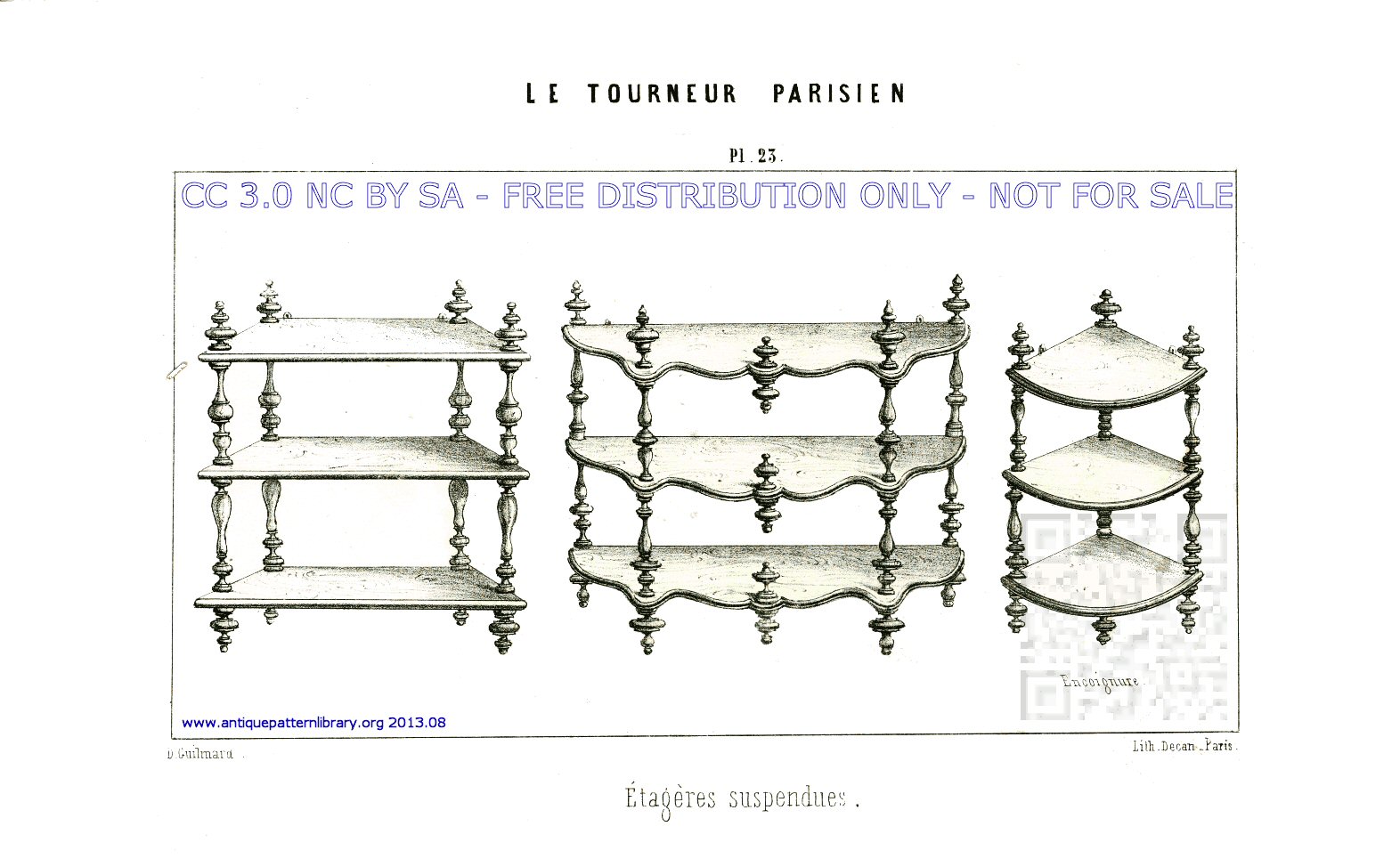 Etageres suspendues.