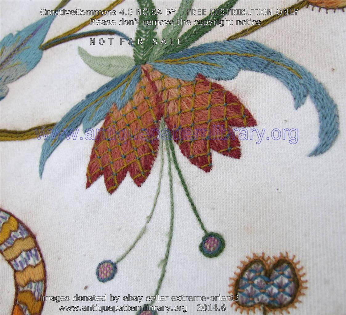 E-EE001 18th century English crewelwork