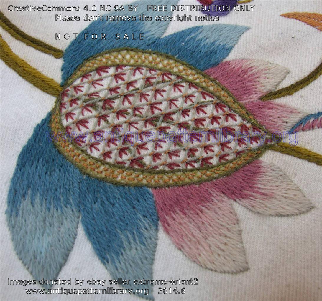 E-EE001 18th century English crewelwork