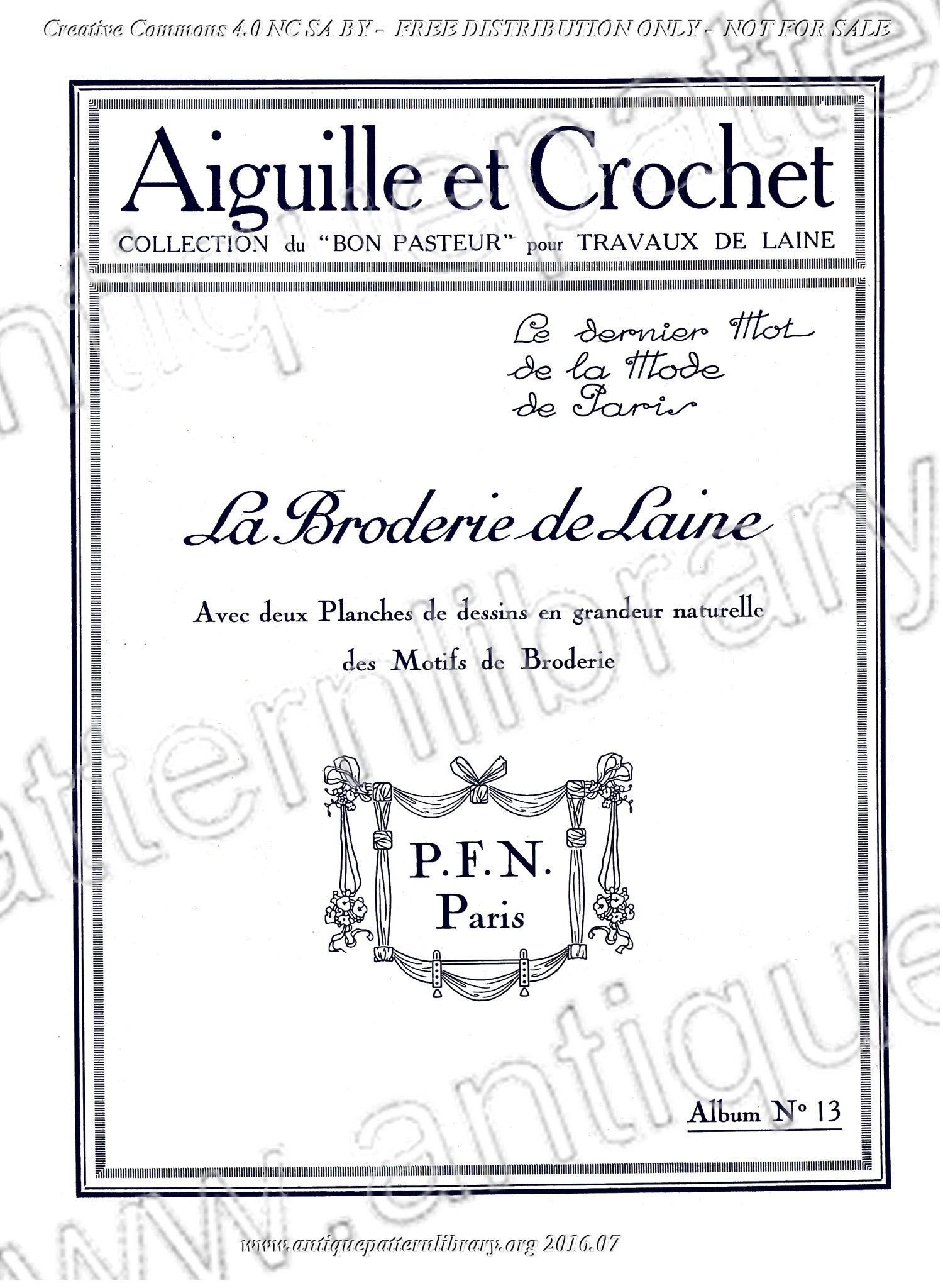 E-WM030 La Broderie de Laine