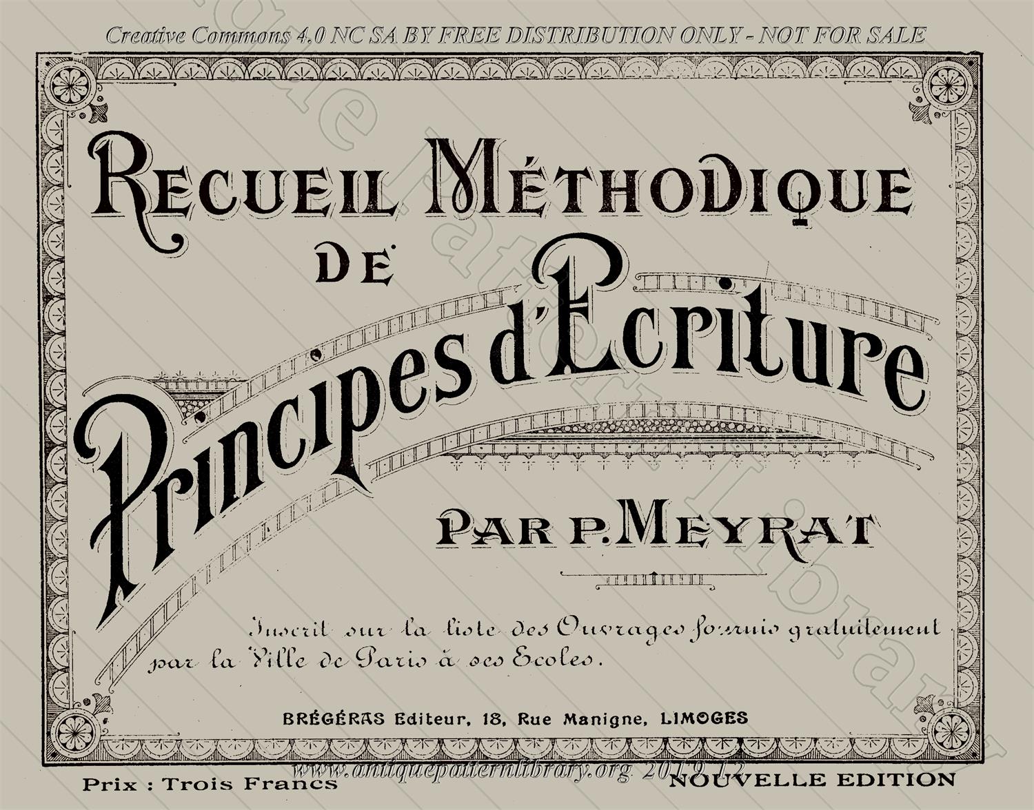 E-WM033 Recueil Methodique de Principes de l'Ecriture