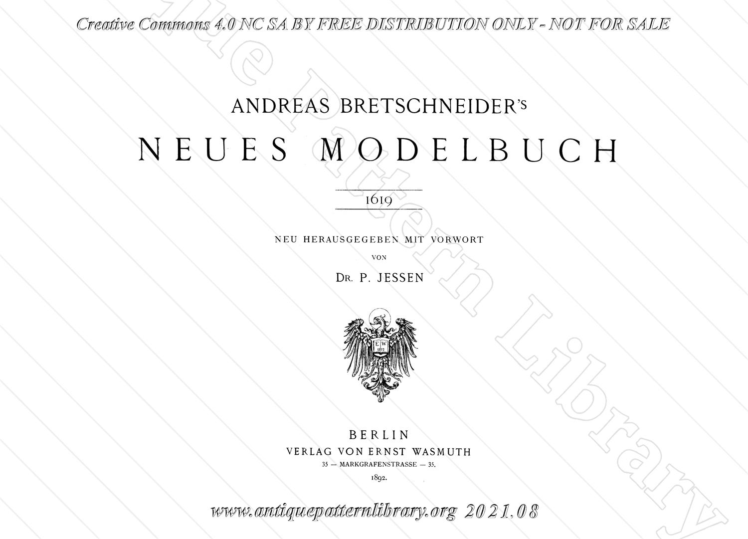 E-WM050 A. Bretschneider's Neues Modelbuch