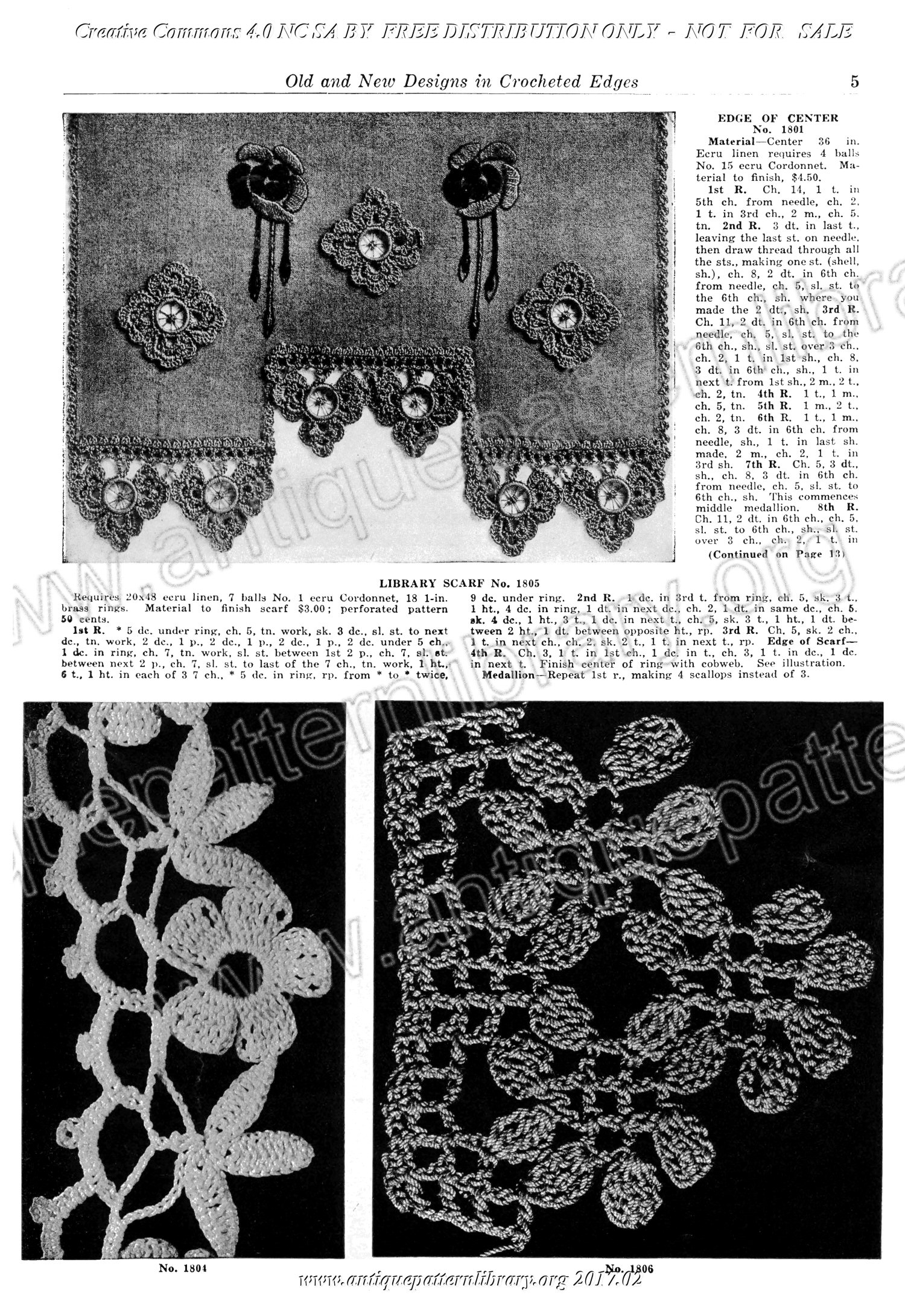 E-WM100 Old and New Designs in Crocheted Edges