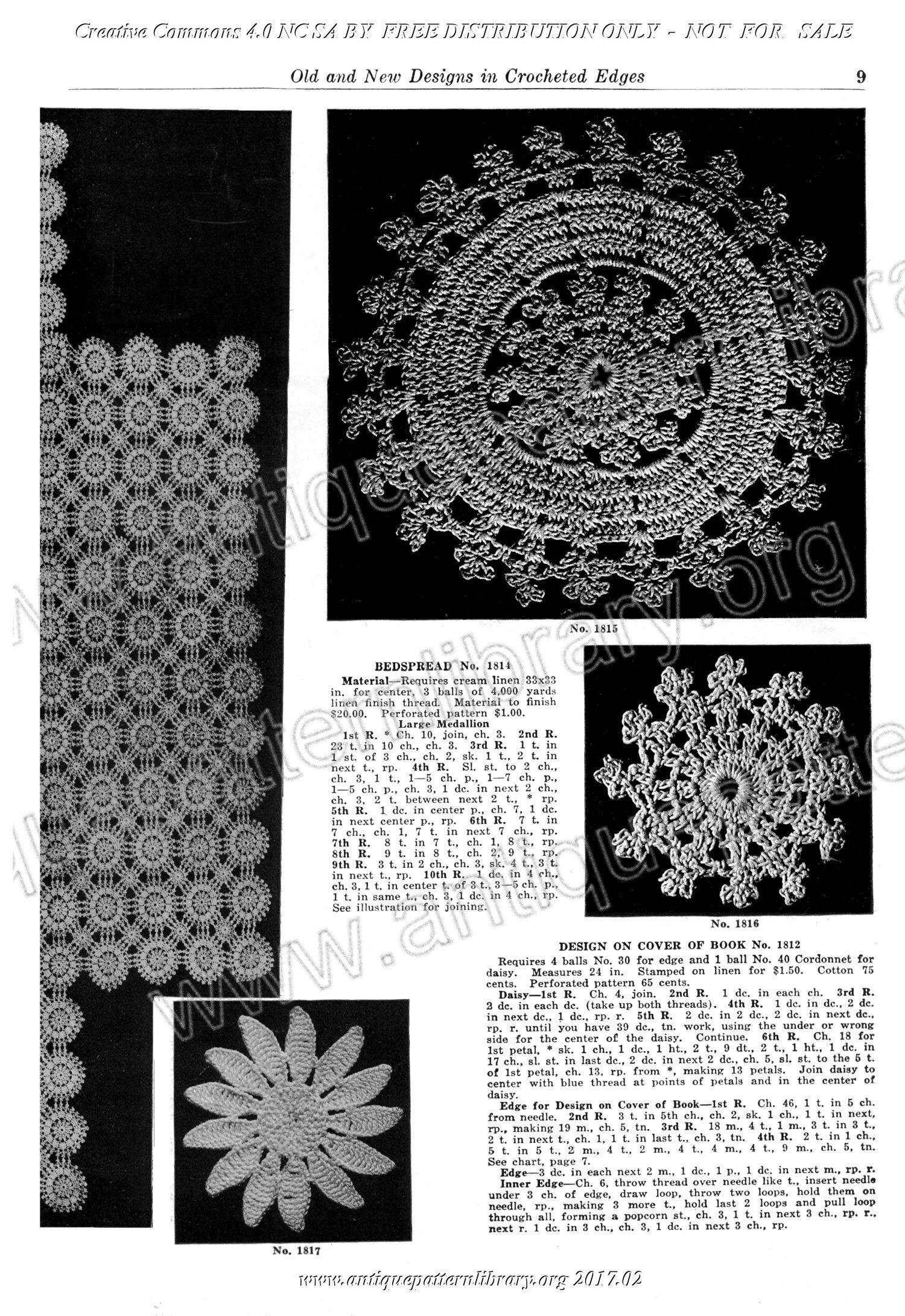 E-WM100 Old and New Designs in Crocheted Edges