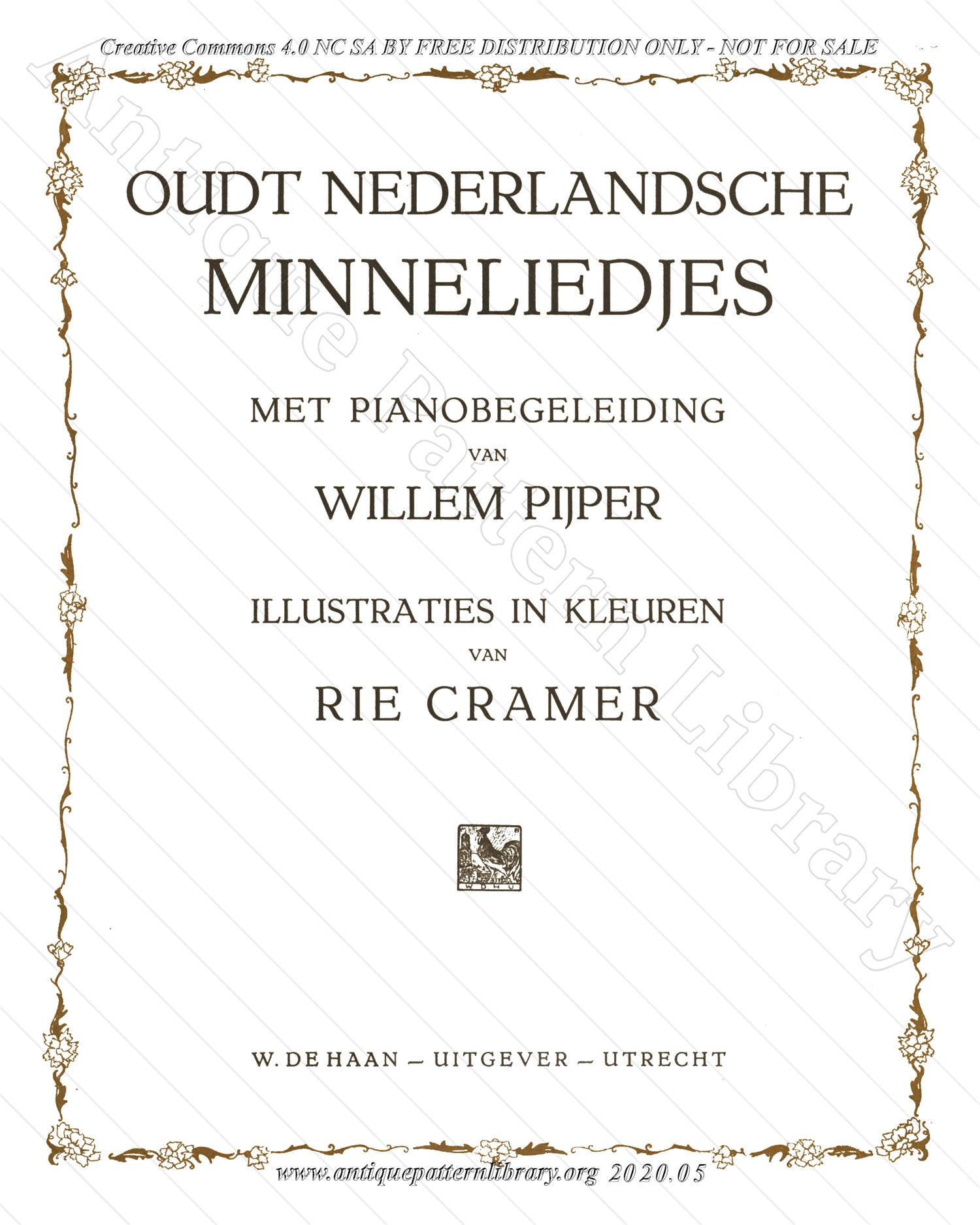 E-WM283 Oudt Nederlandsche Minneliedjes