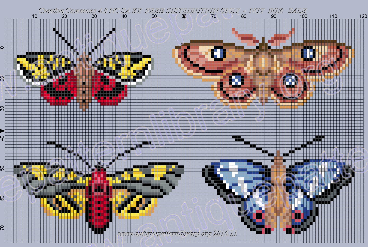 F-IS019 Four butterflies