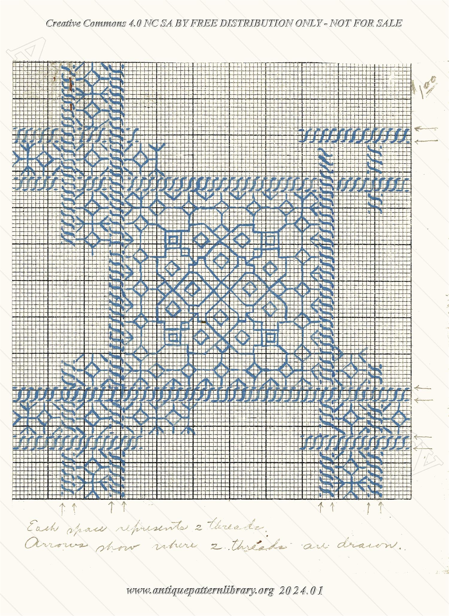 F-IS028 Drawn thread pattern