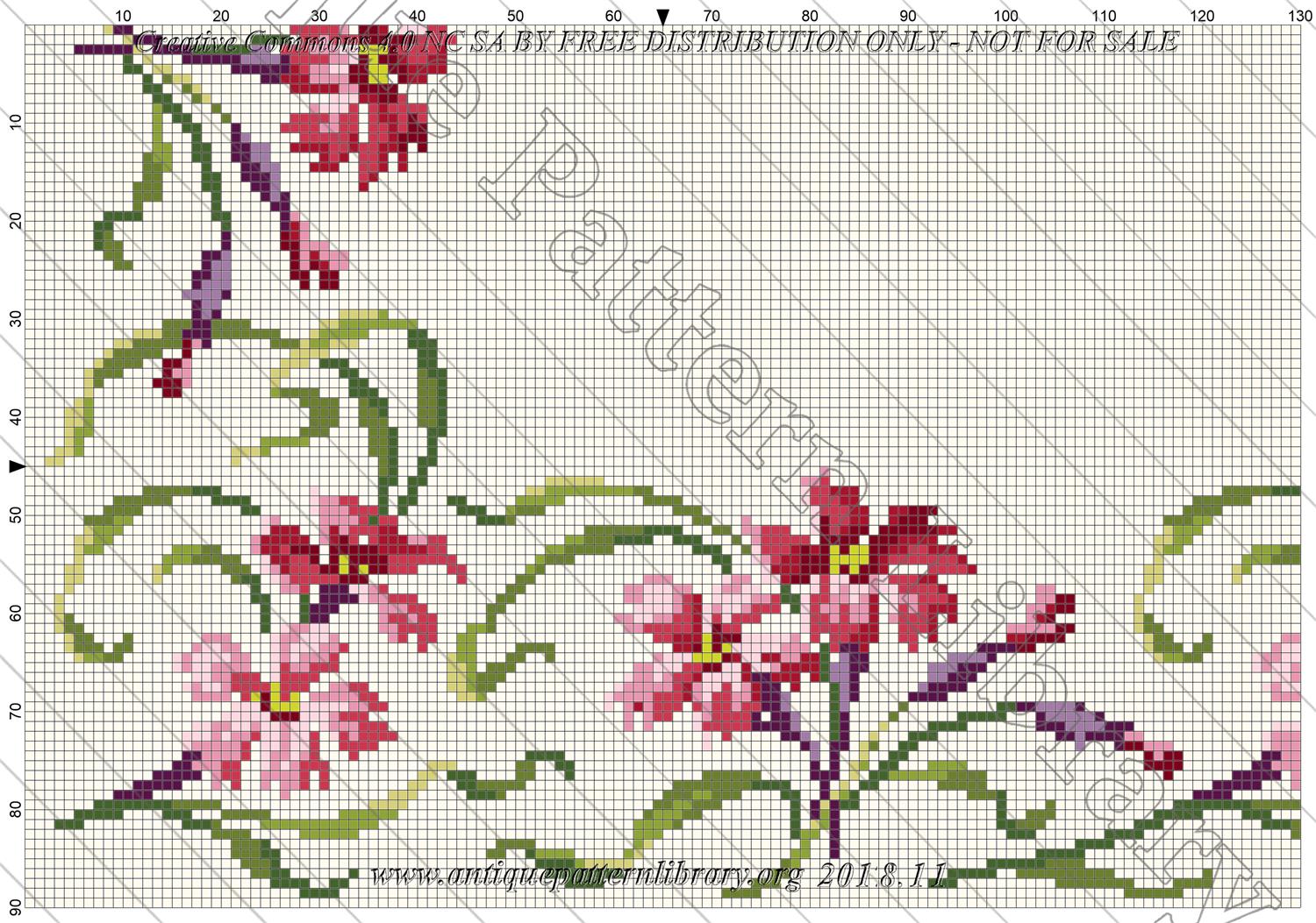 F-IS080 Floral corner pattern