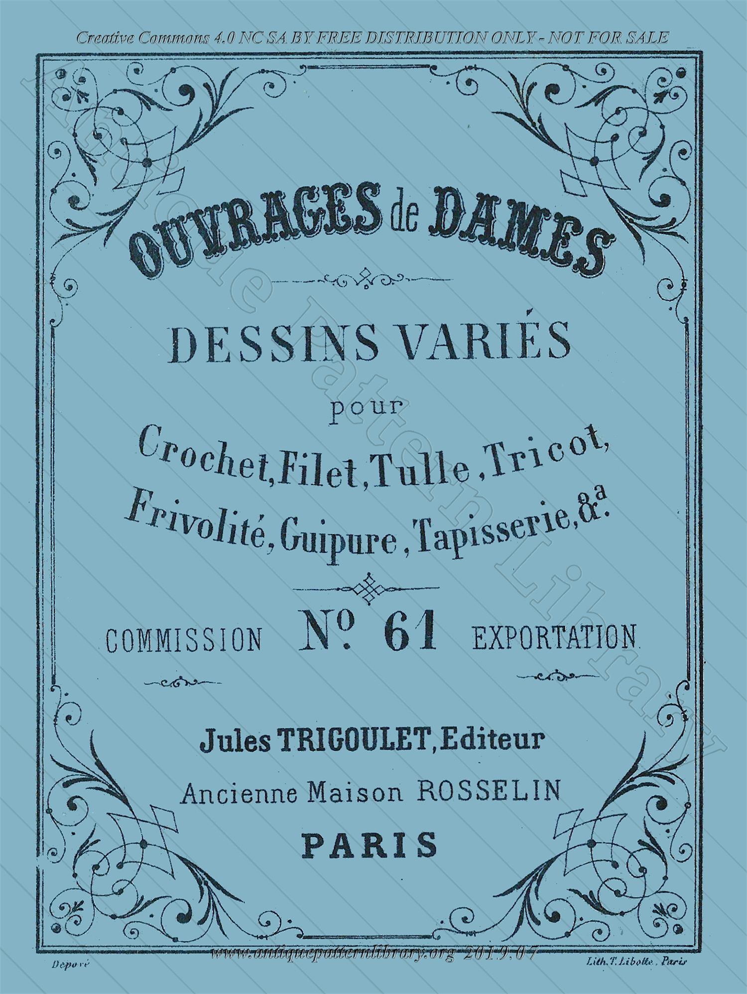 F-IS120 Ouvrages de Dames Trigoulet No 61