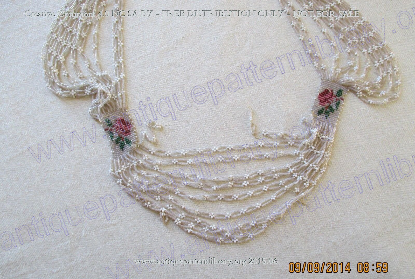 F-NE001 Victorian beaded necklace