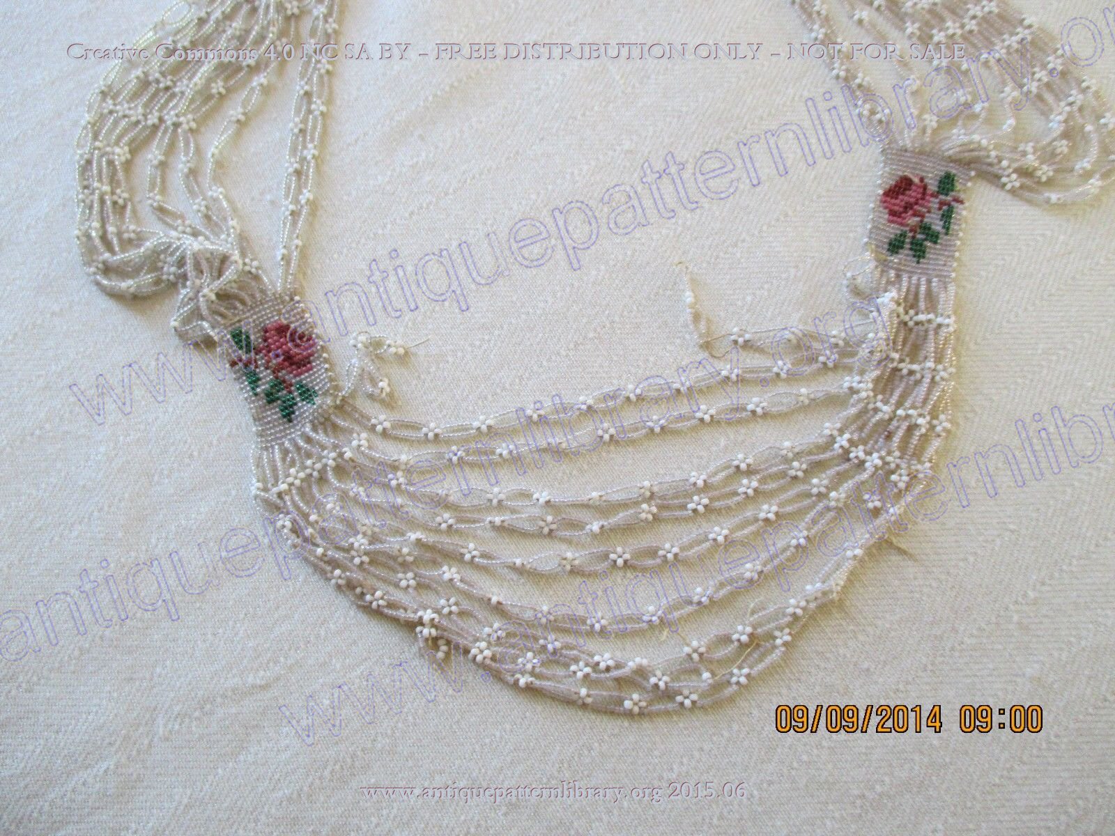 F-NE001 Victorian beaded necklace